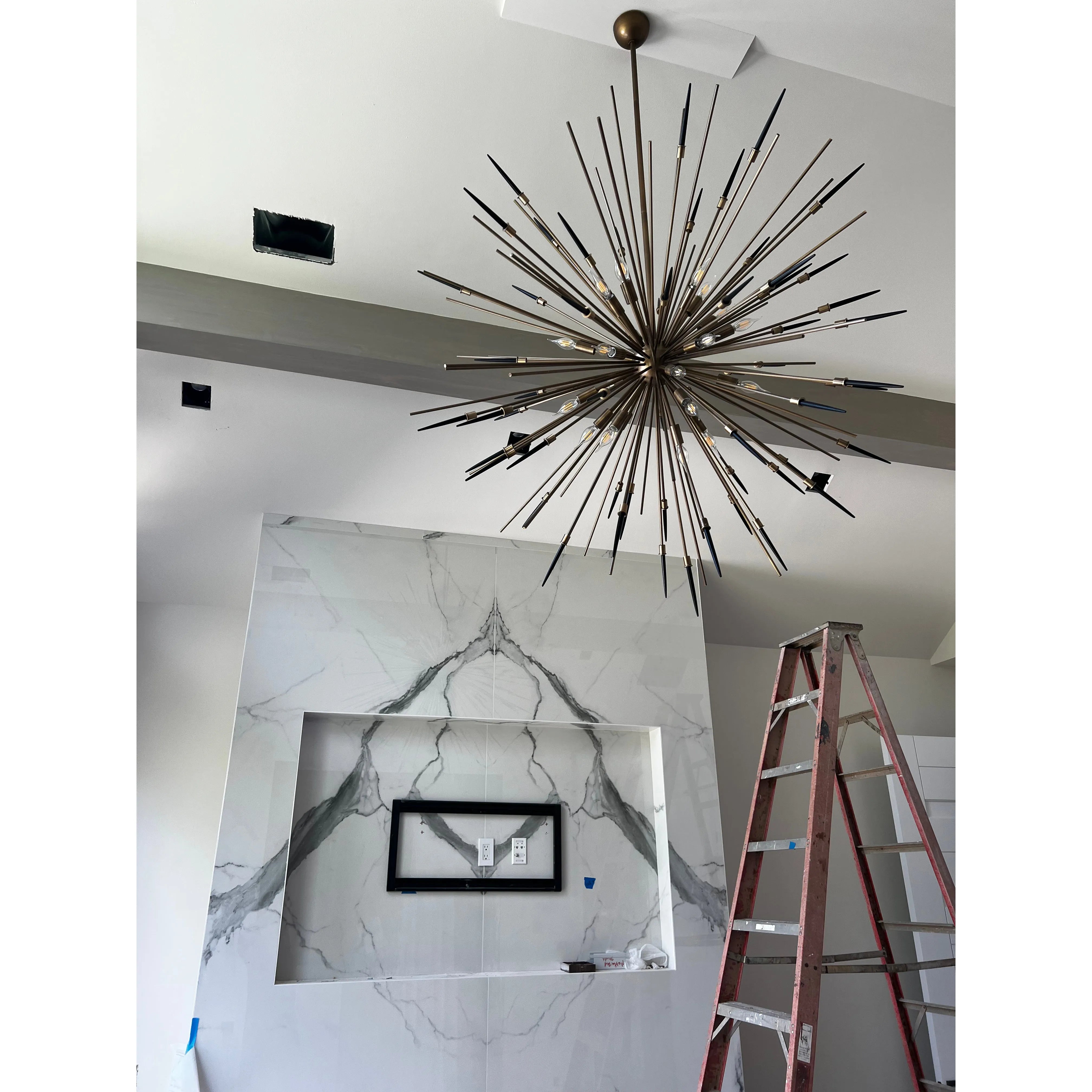 Marble Sputnik Starburst Chandelier - Italian Concept - 