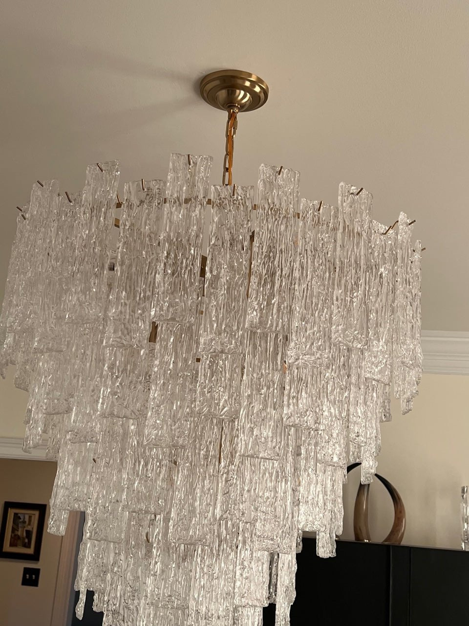 Giovanni Cascade Tiered Murano Glass Chandelier