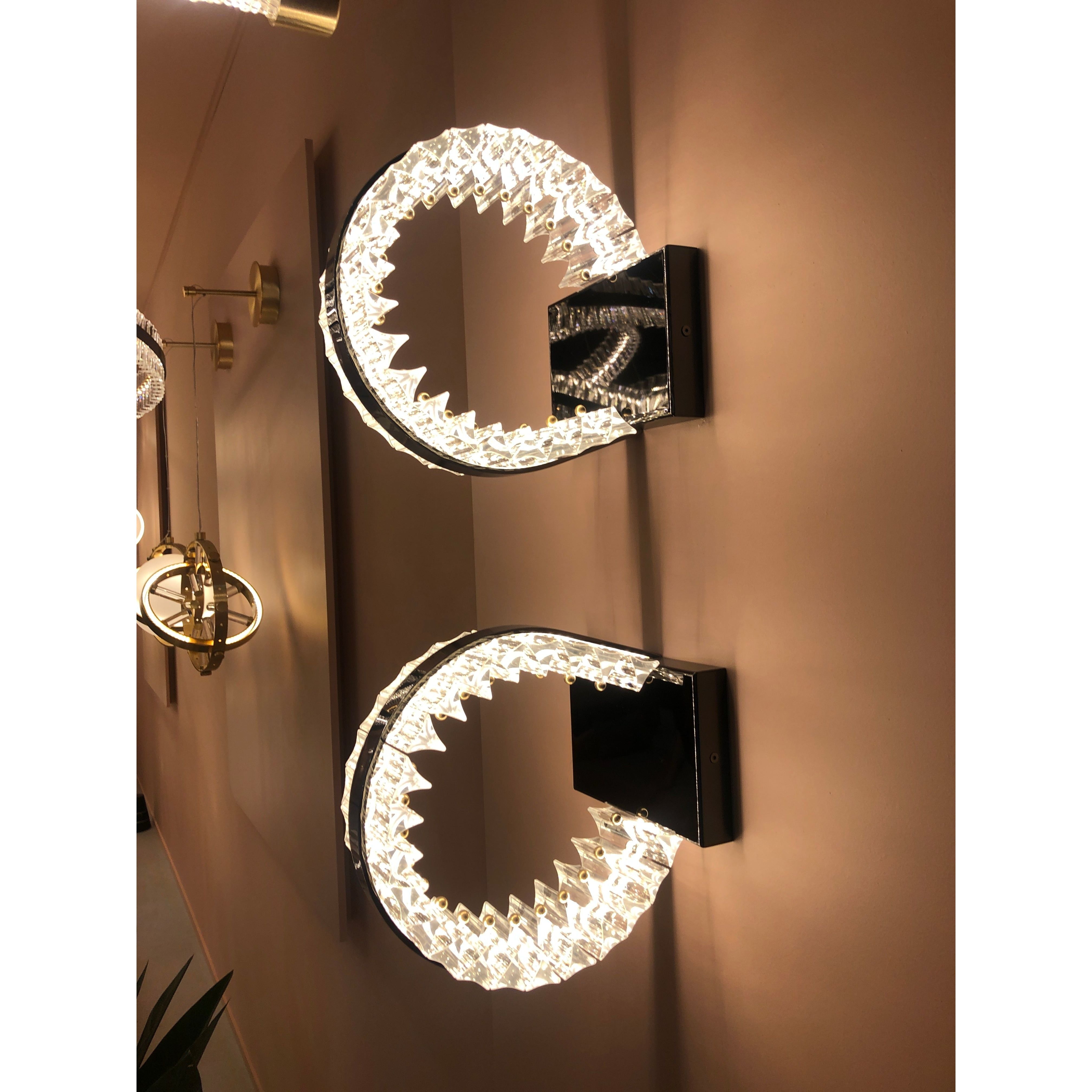 Aquinox Crystal Ring LED Sconce - Italian Concept - 