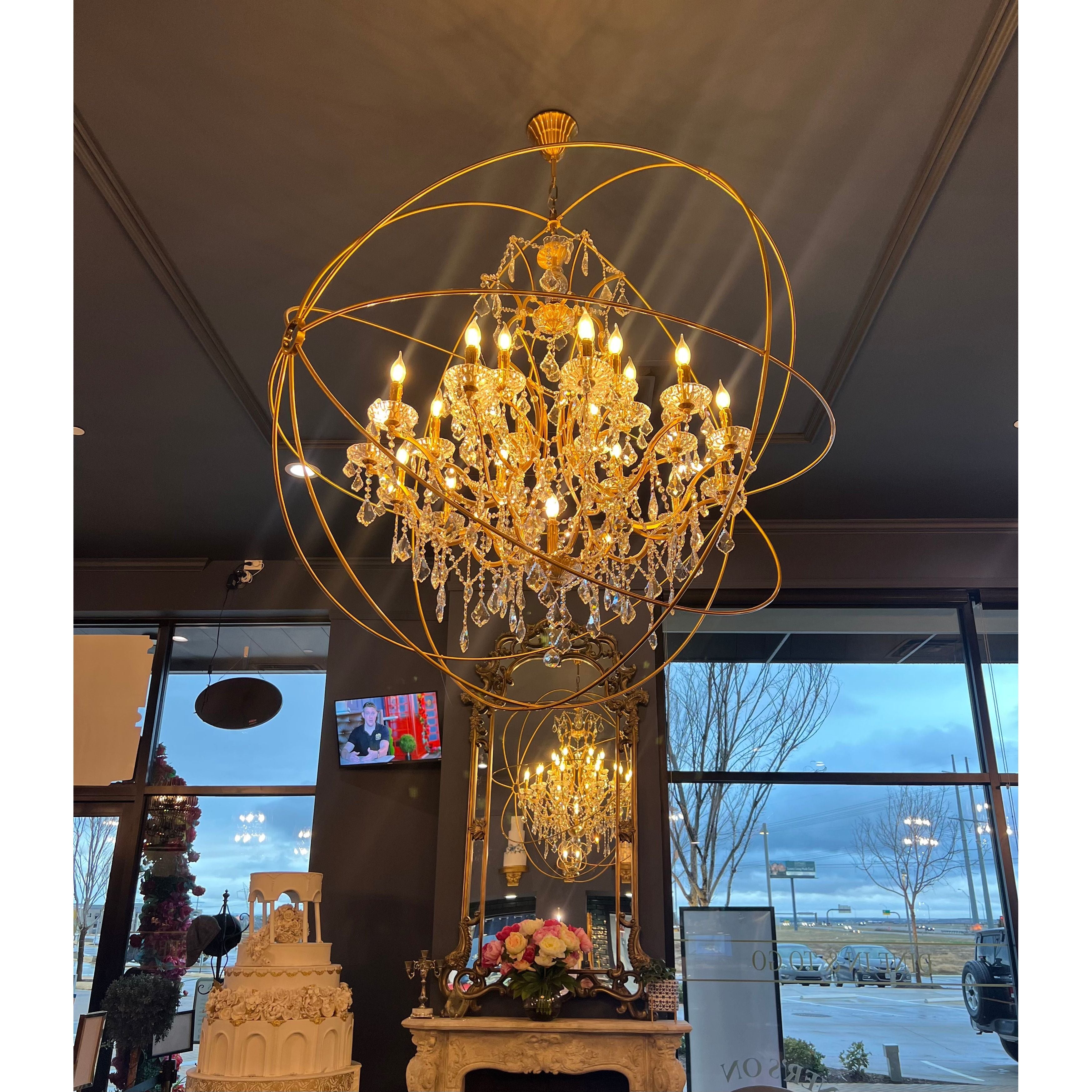 MN Iron Orb Crystal Chandelier - Italian Concept