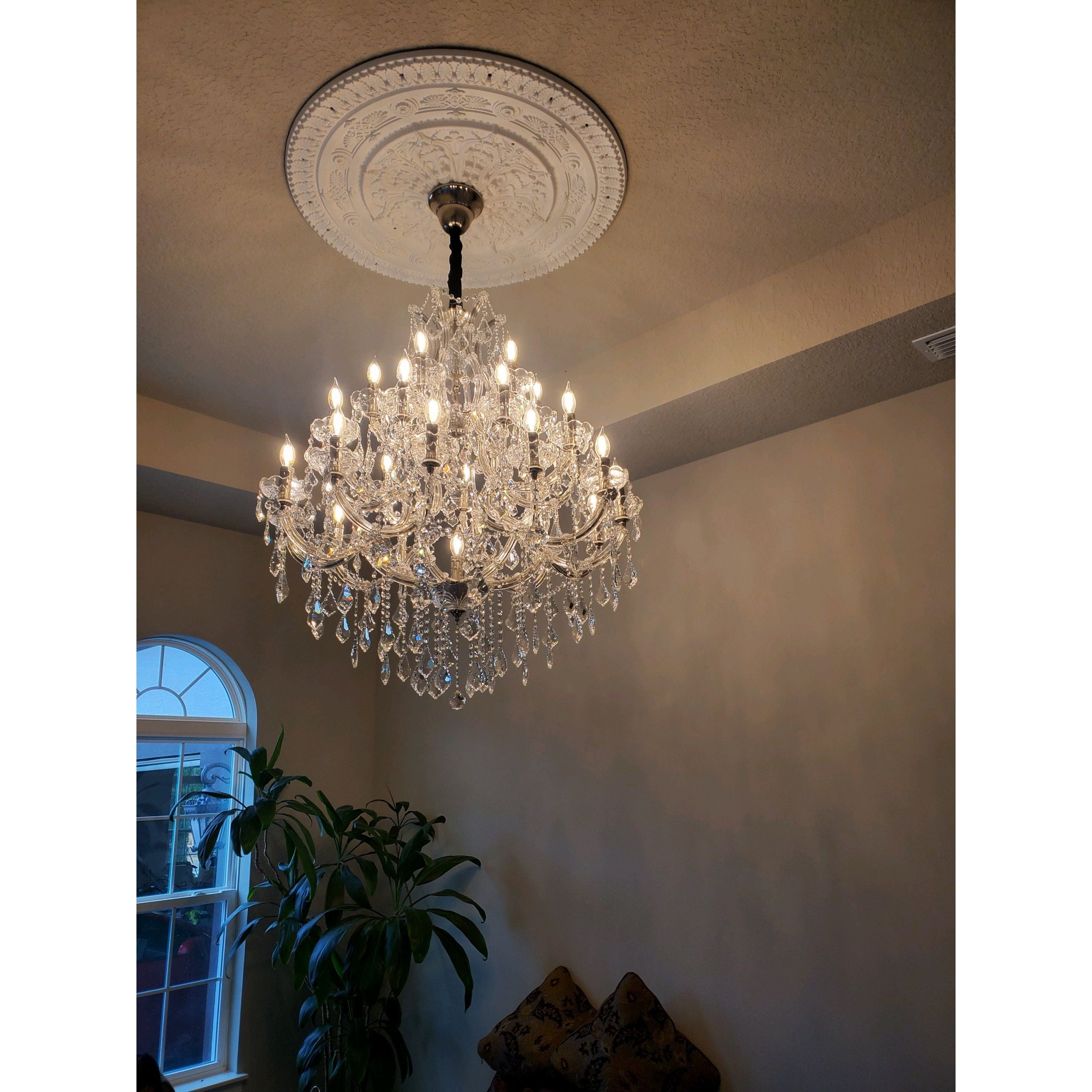 Leyla Maria Theresa 28 Light Crystal Chandelier - Italian Concept