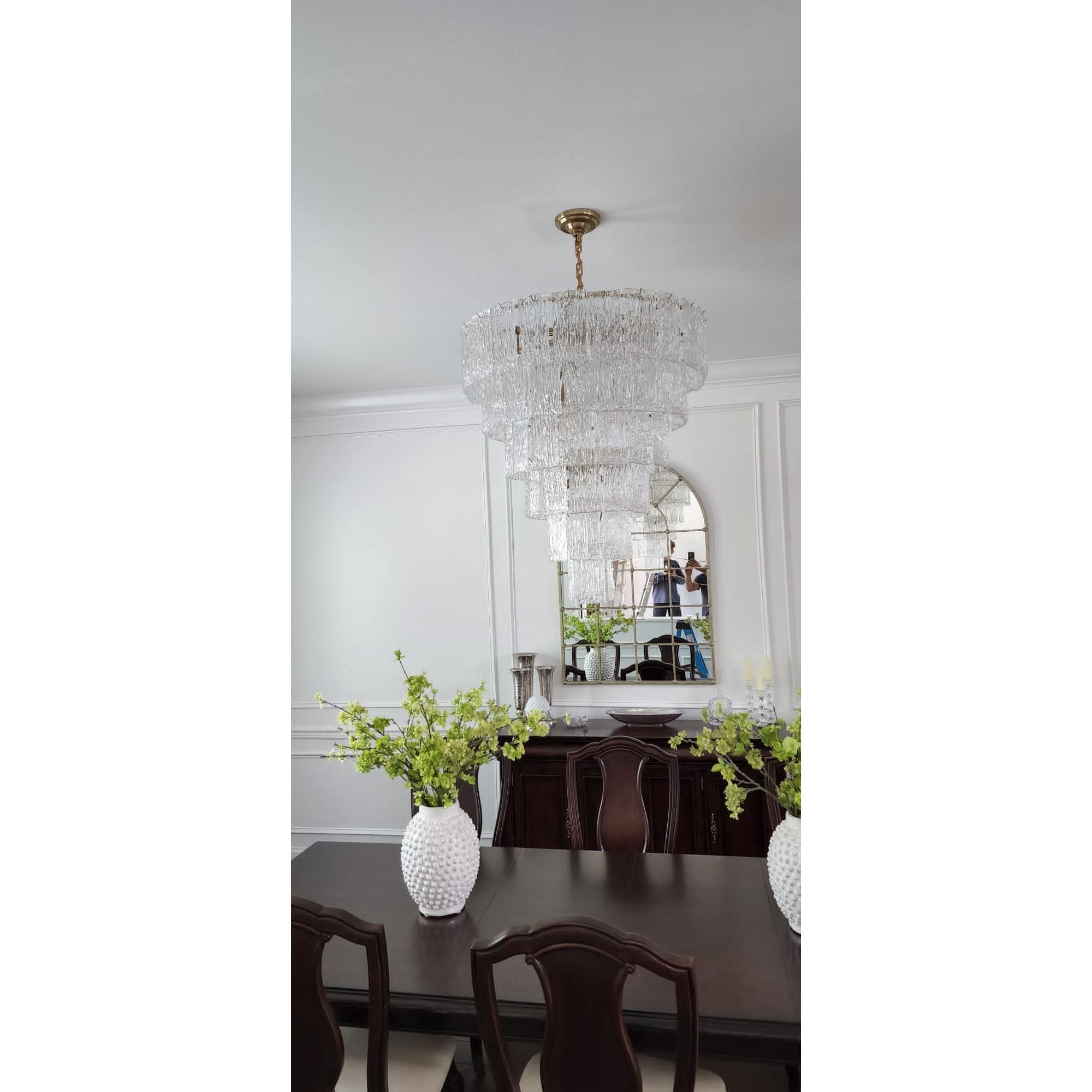 Giovanni Round Tiered Murano Glass Chandelier - Italian Concept