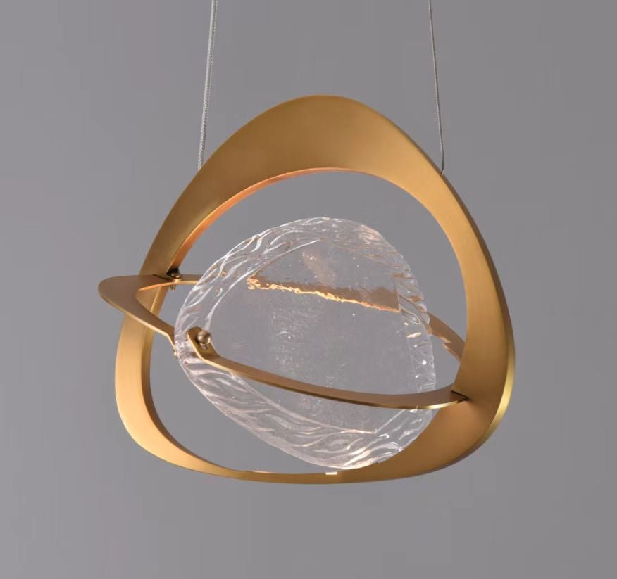 Natural Stone Crystal  LED Industrial Pendant Light - Italian Concept - 