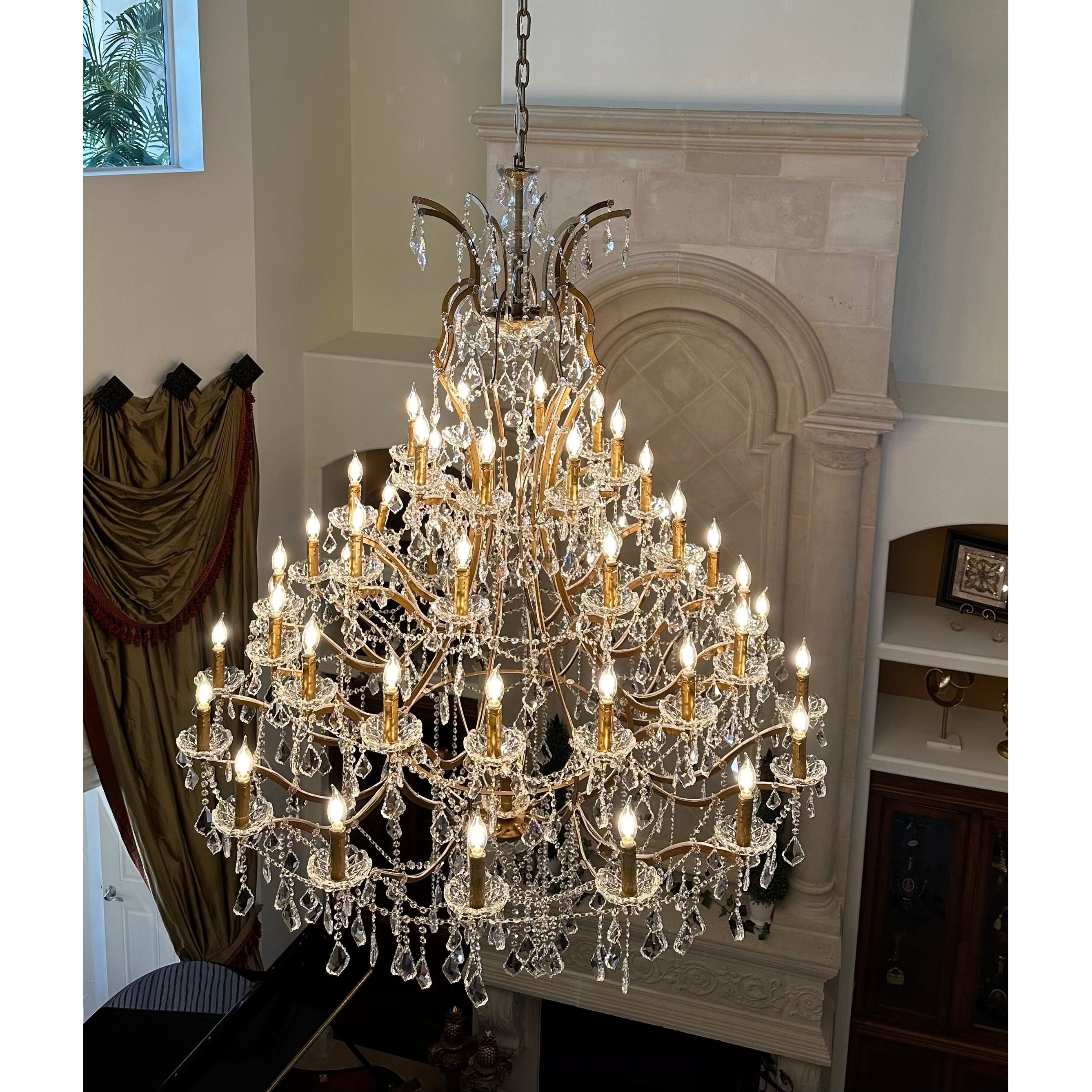 50 Light 60” Rococo Maria Theresa Crystal Chandelier - Italian Concept