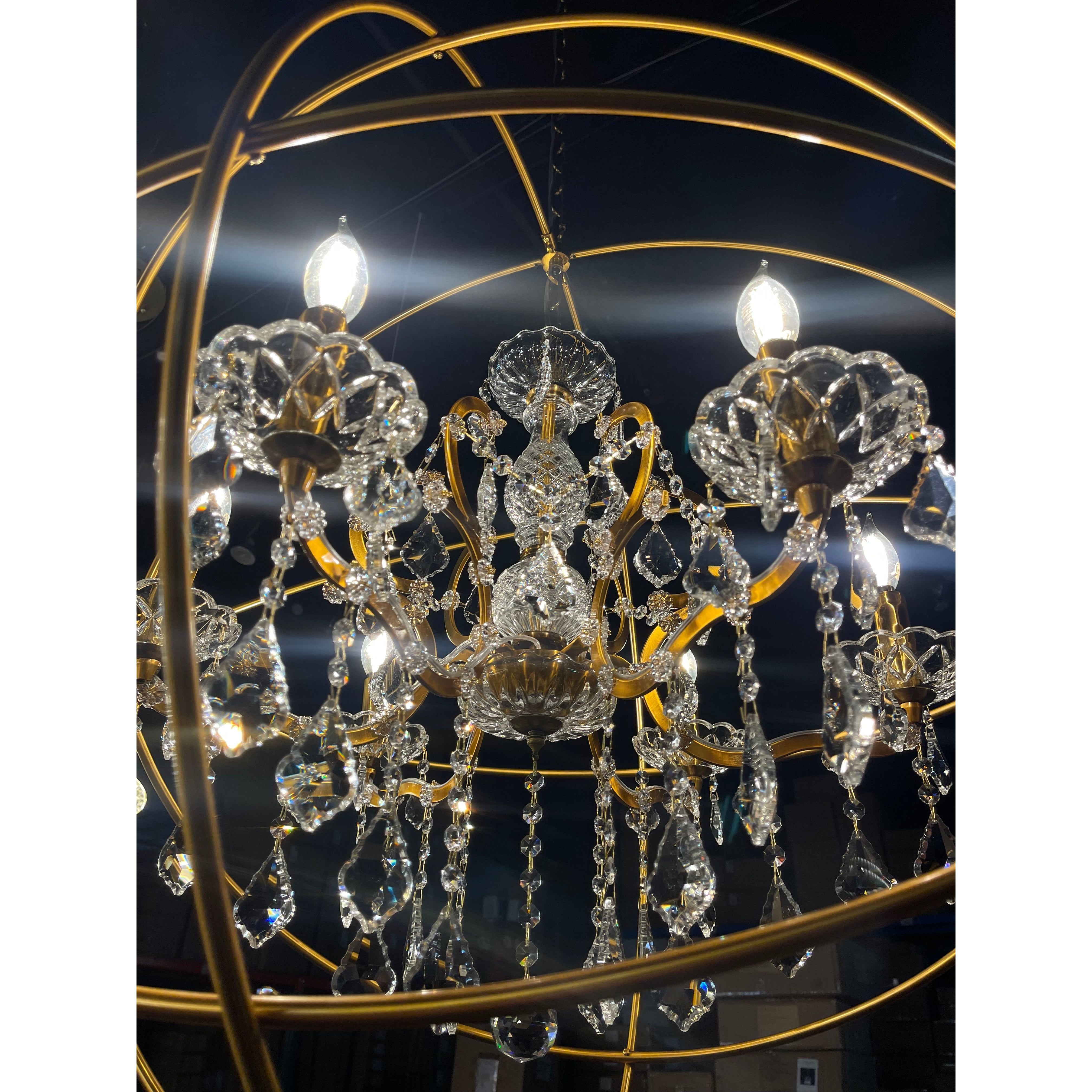 MN Iron Orb Crystal Chandelier - Italian Concept