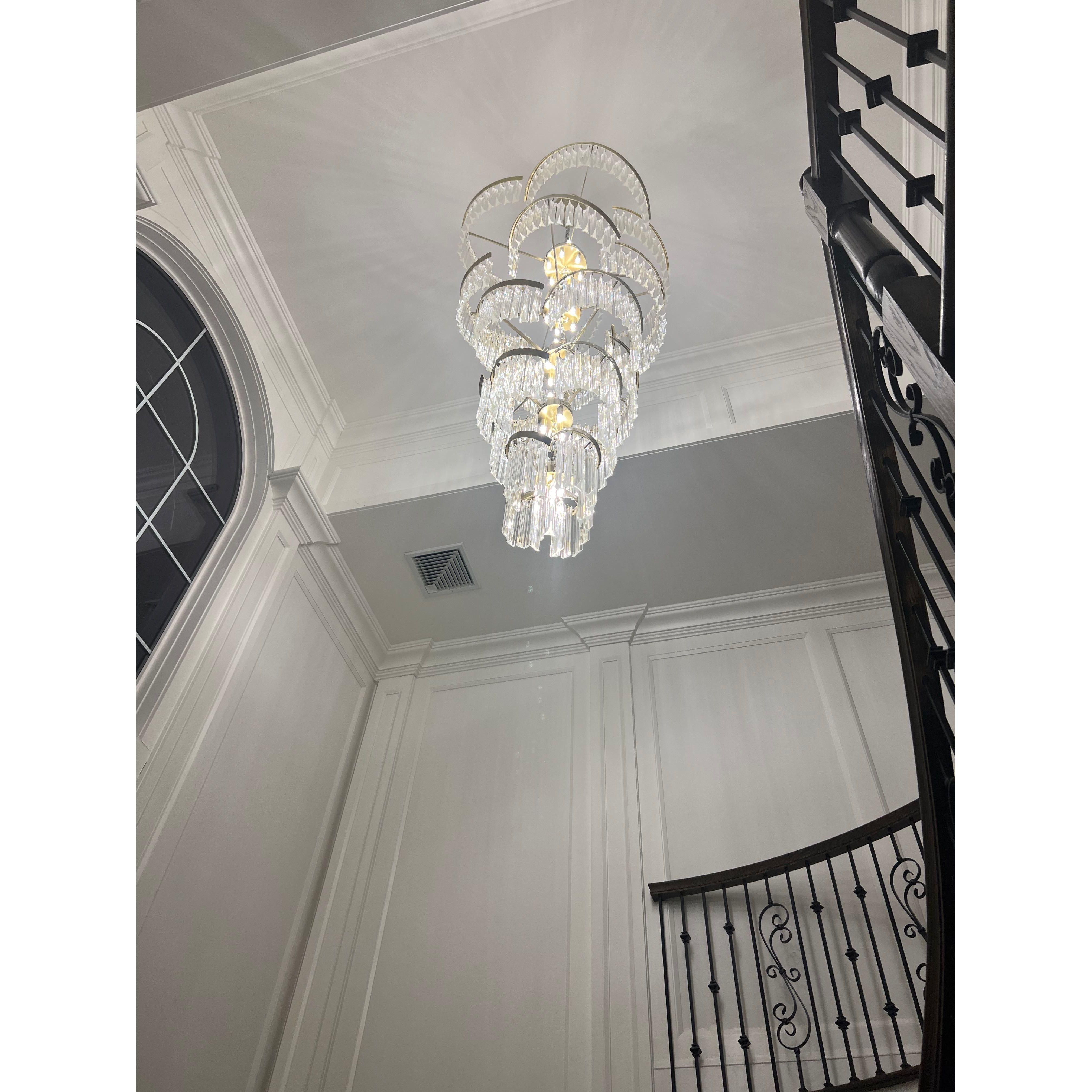 Twin Palms Foyer Crystal Chandelier - Italian Concept