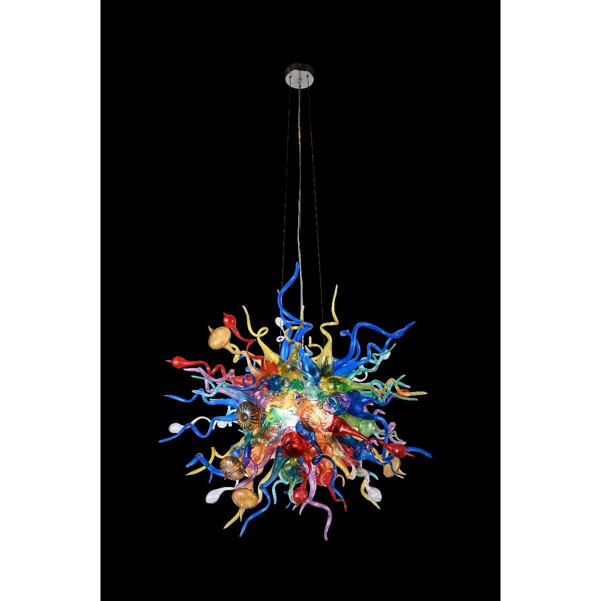 MultiColor Lincoln Murano Sputnik Glass 30" Wide Chandelier - Italian Concept - 