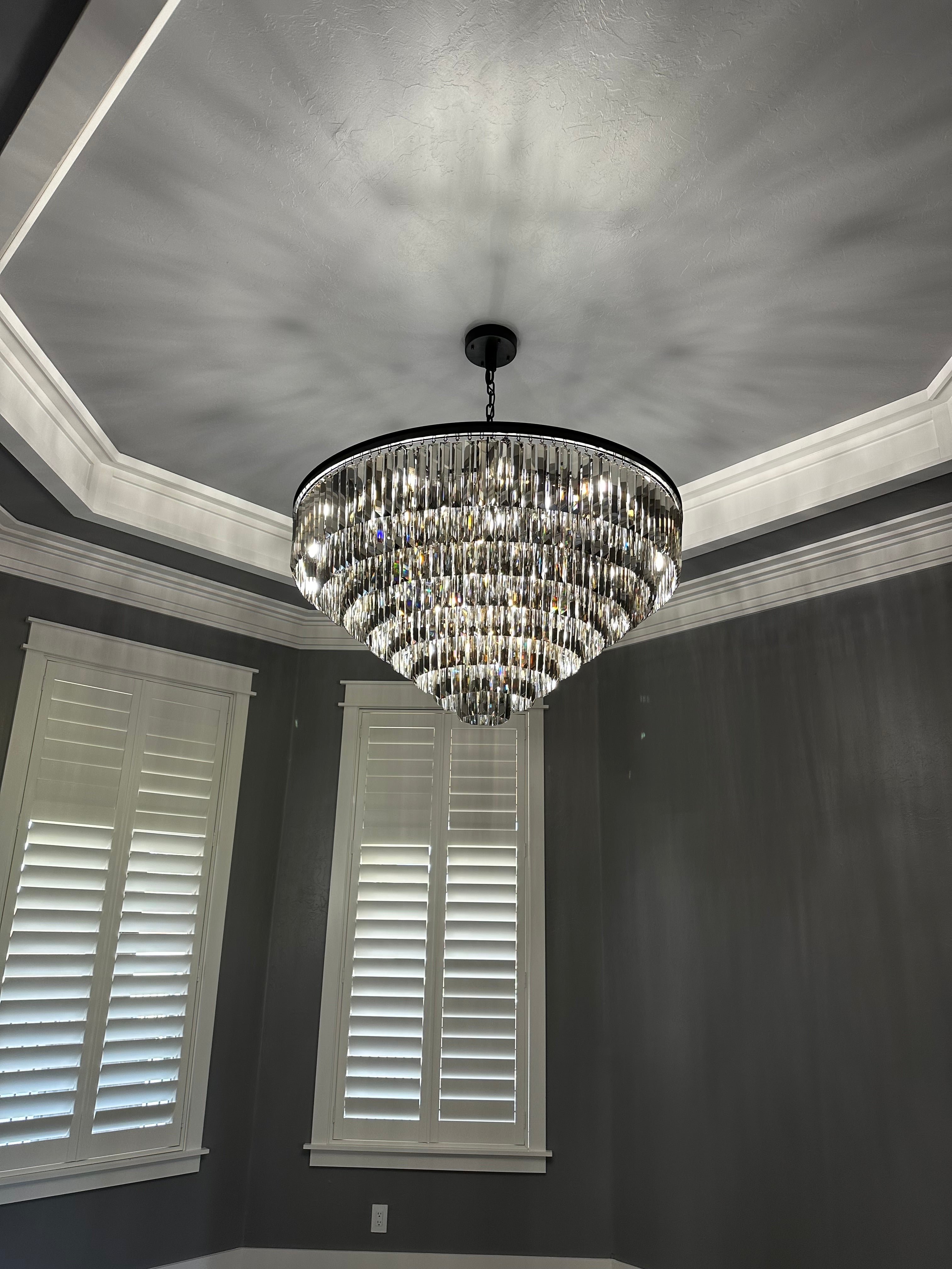 Odeon Crystal Fringe Round Chandelier Collection - Italian Concept