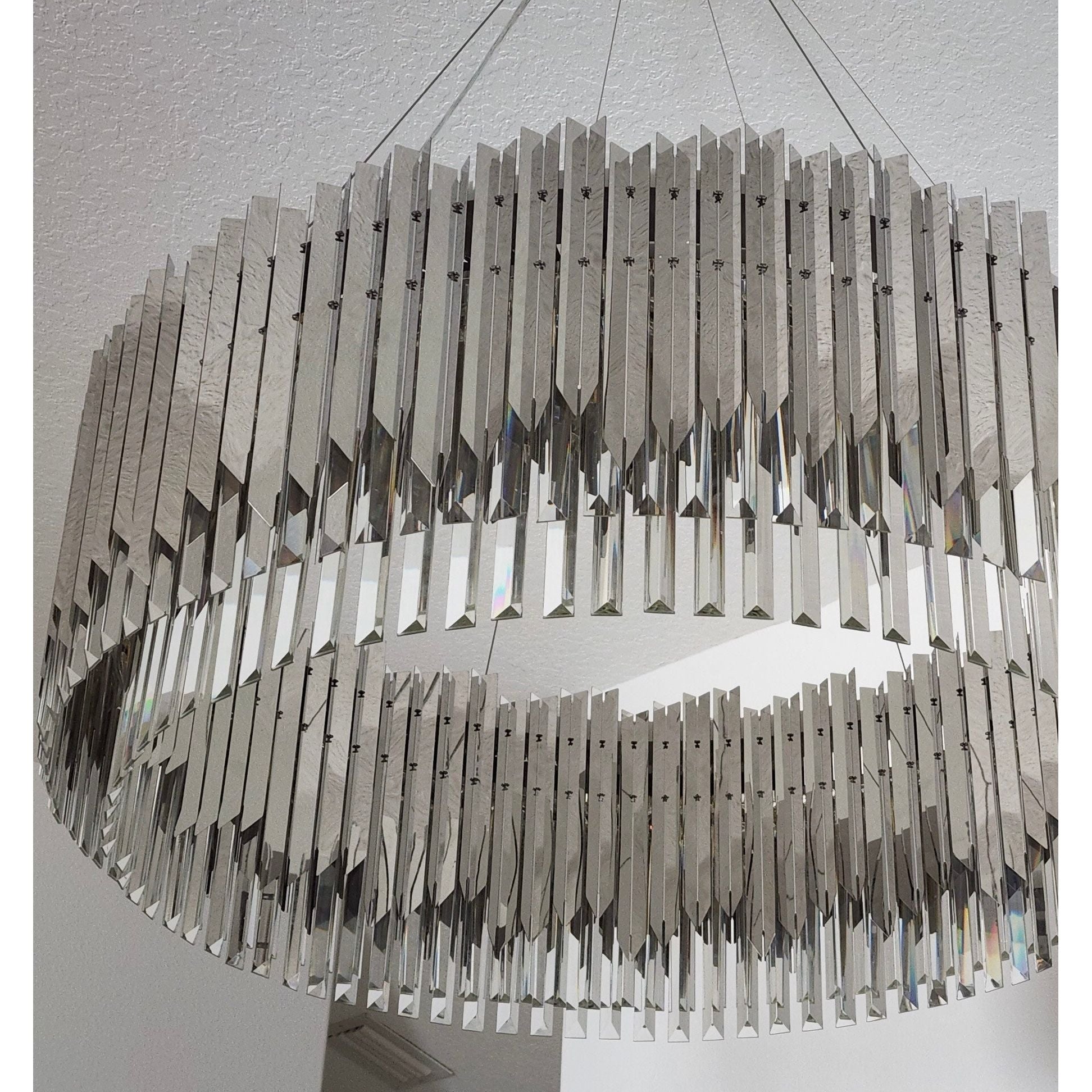 Arrows Steel Crystal Chandelier Round - Italian Concept - 