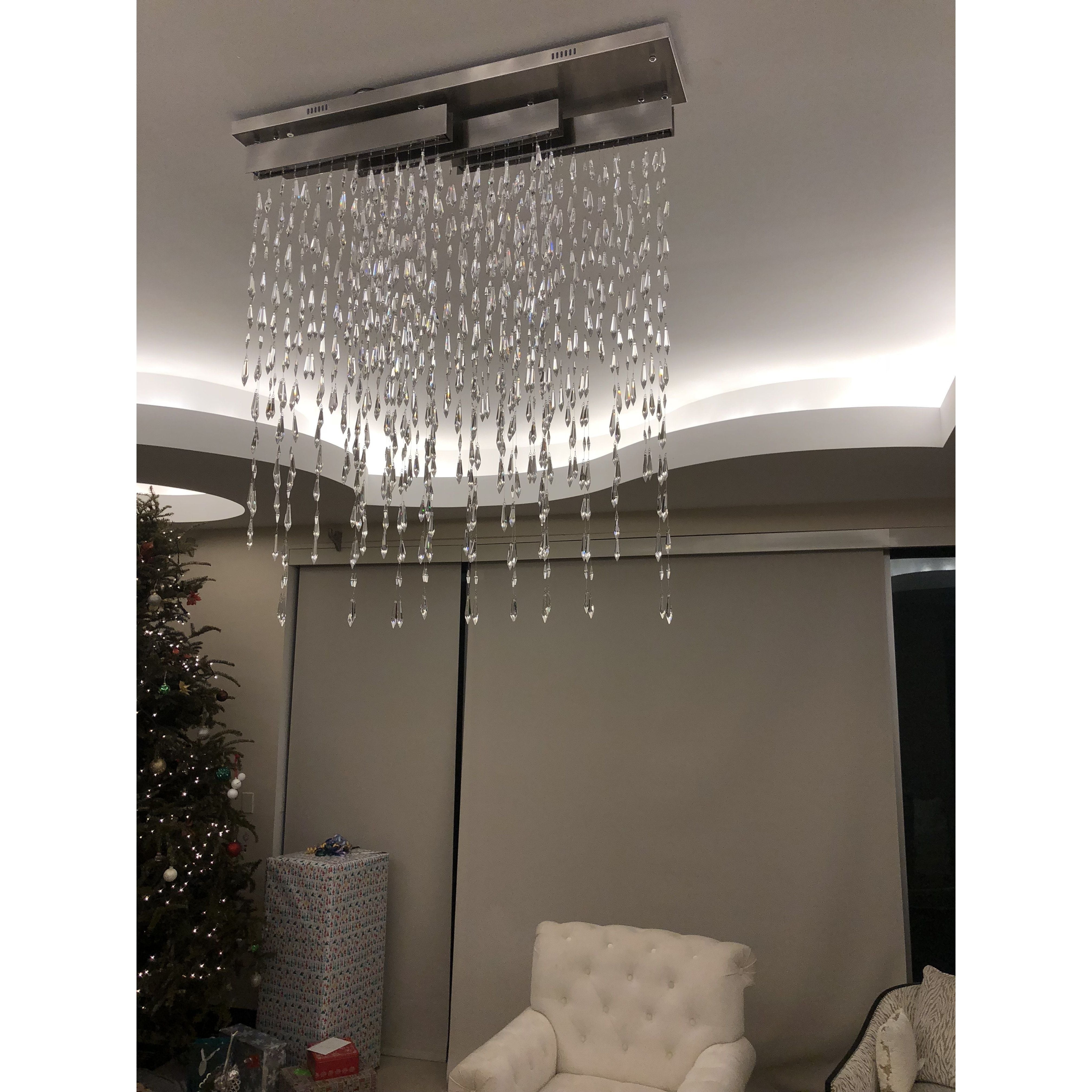 Ice Rainfall Crystal Prism LED Chandelier - Italian Concept