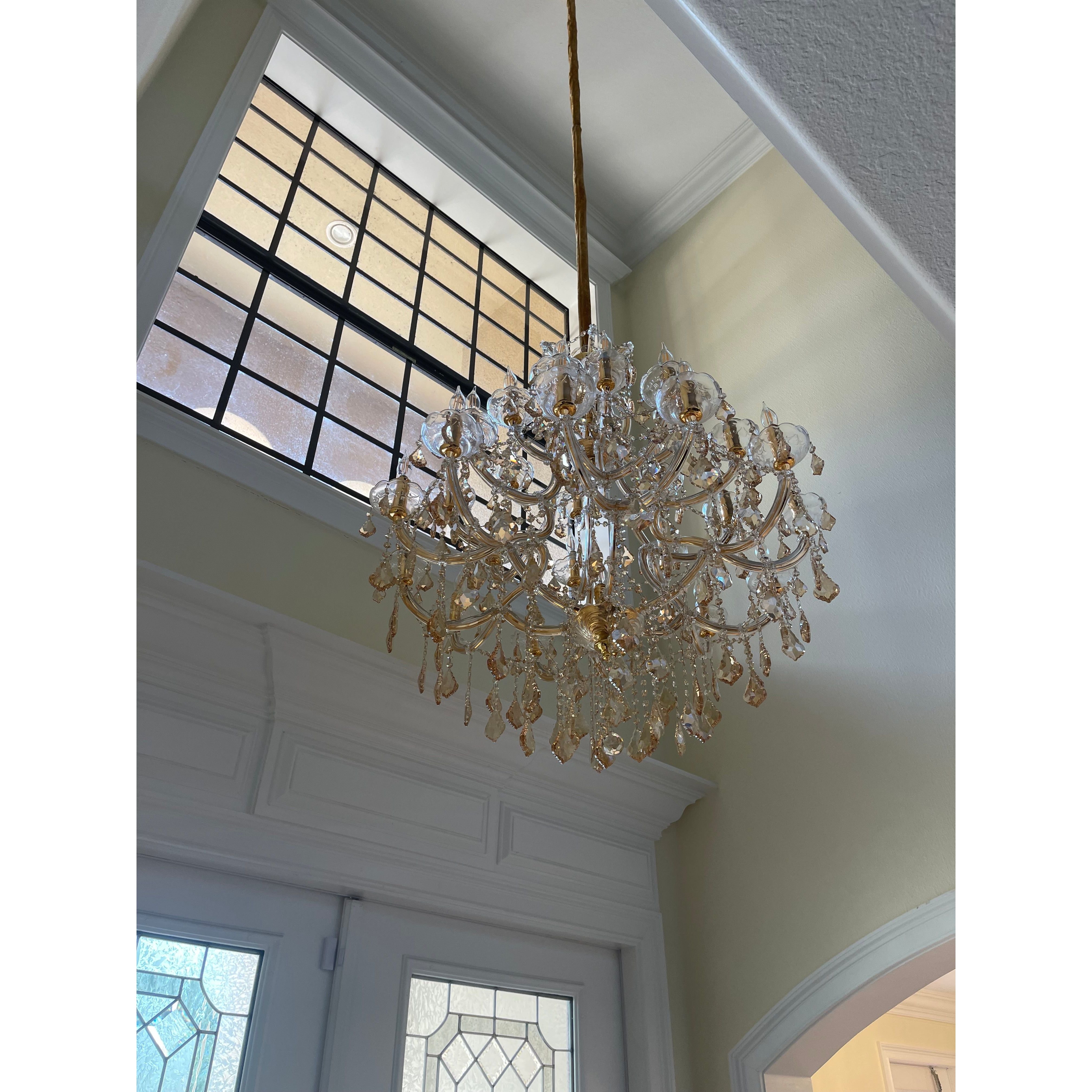 Leyla Maria Theresa 28 Light Crystal Chandelier - Italian Concept