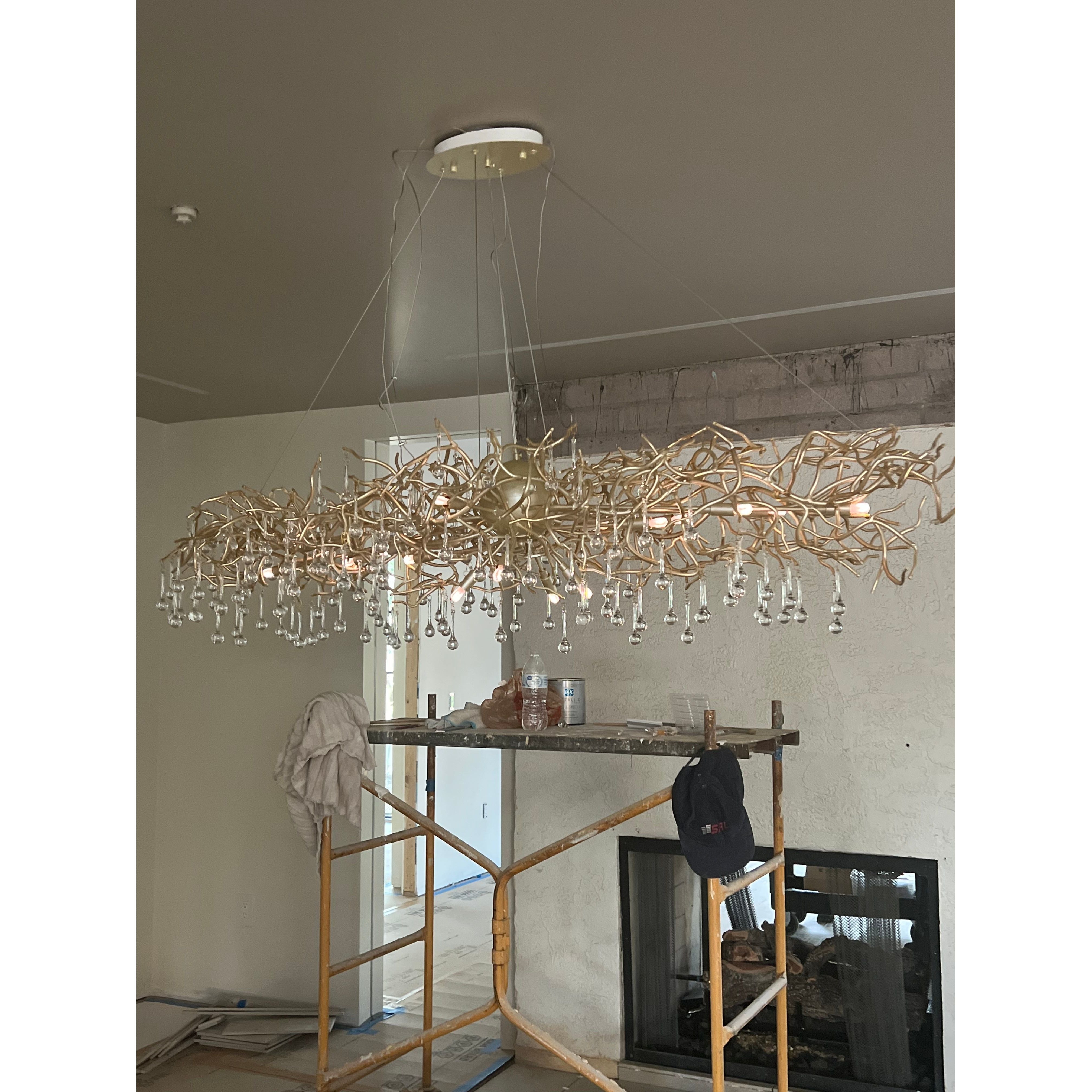 Livio Oval Branching Teardrop Chandelier - Italian Concept