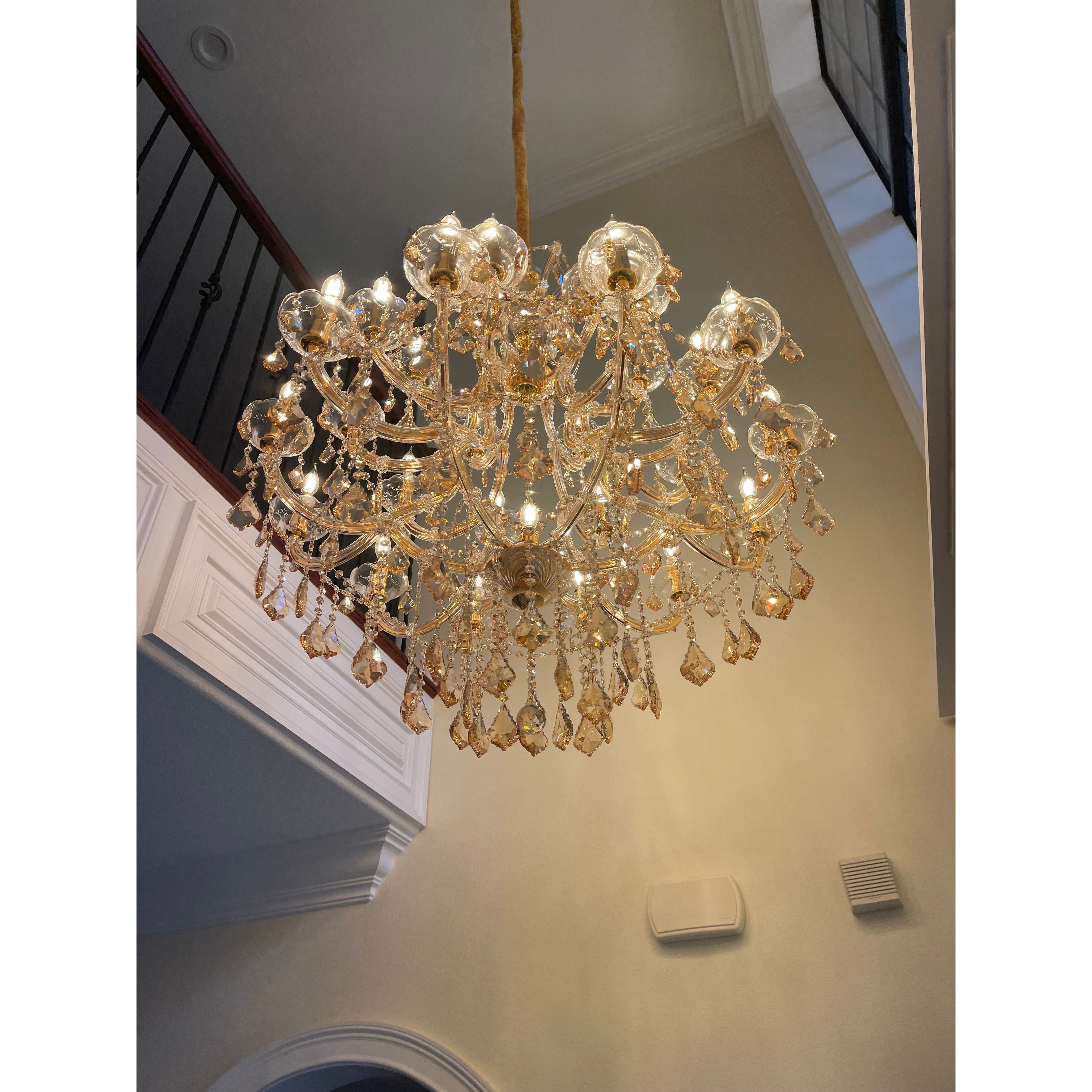 Leyla Maria Theresa 28 Light Crystal Chandelier - Italian Concept