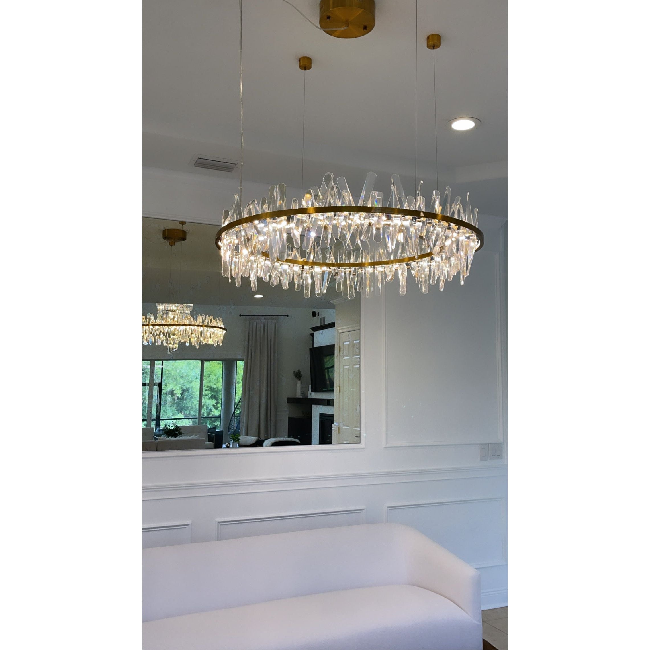 Beneteau Crystal Round Ring LED Chandelier - Italian Concept