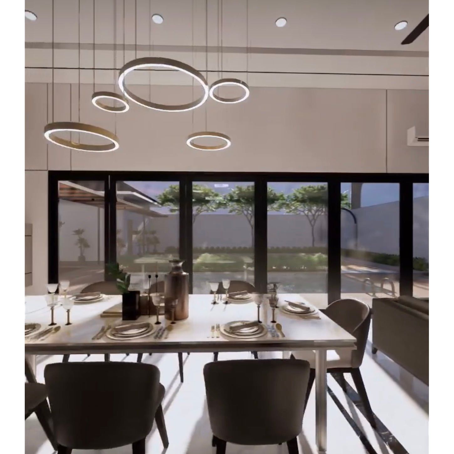 Liana Round Ring LED Chandelier - Italian Concept