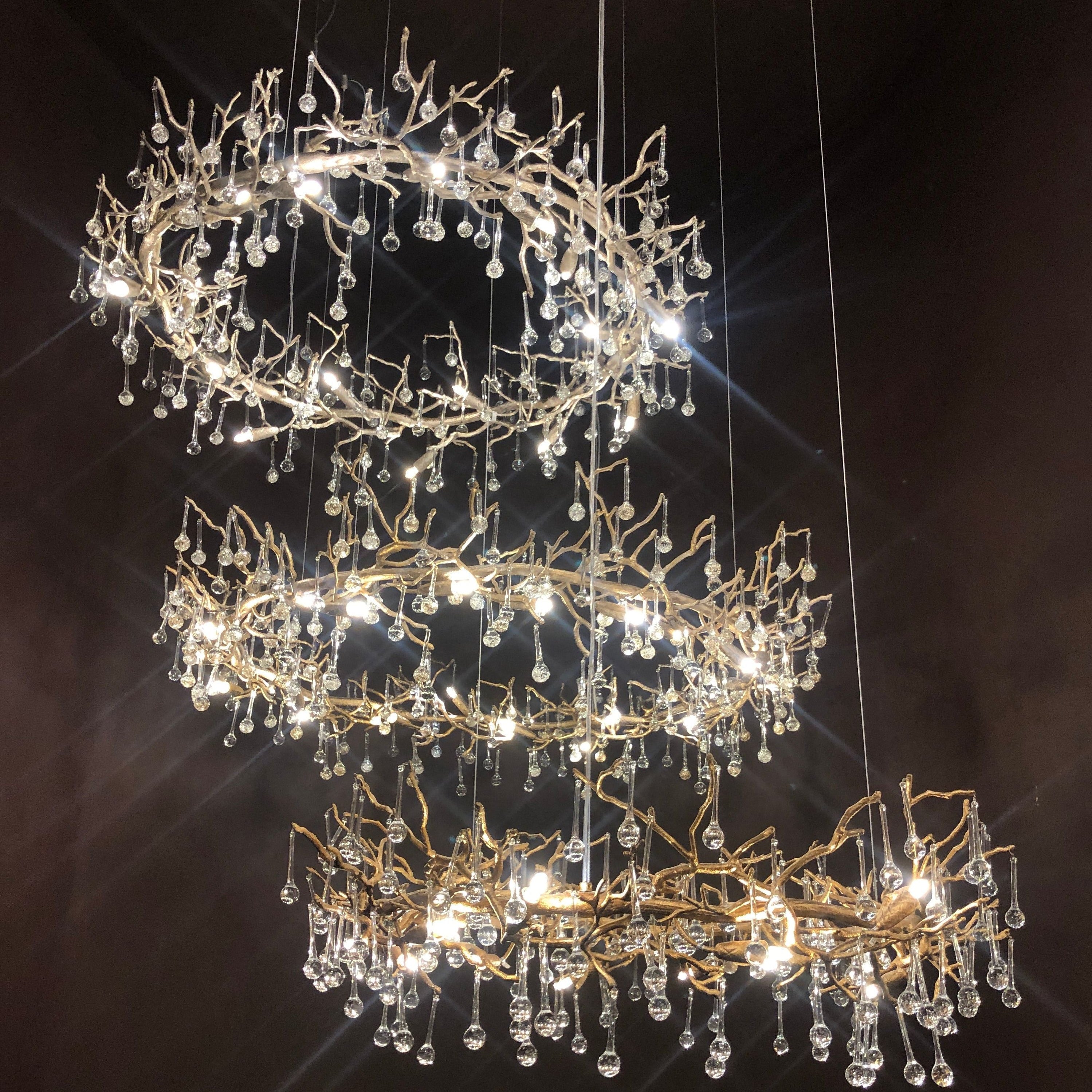 Livio Halo Branching Round Teardrop Chandelier - Italian Concept