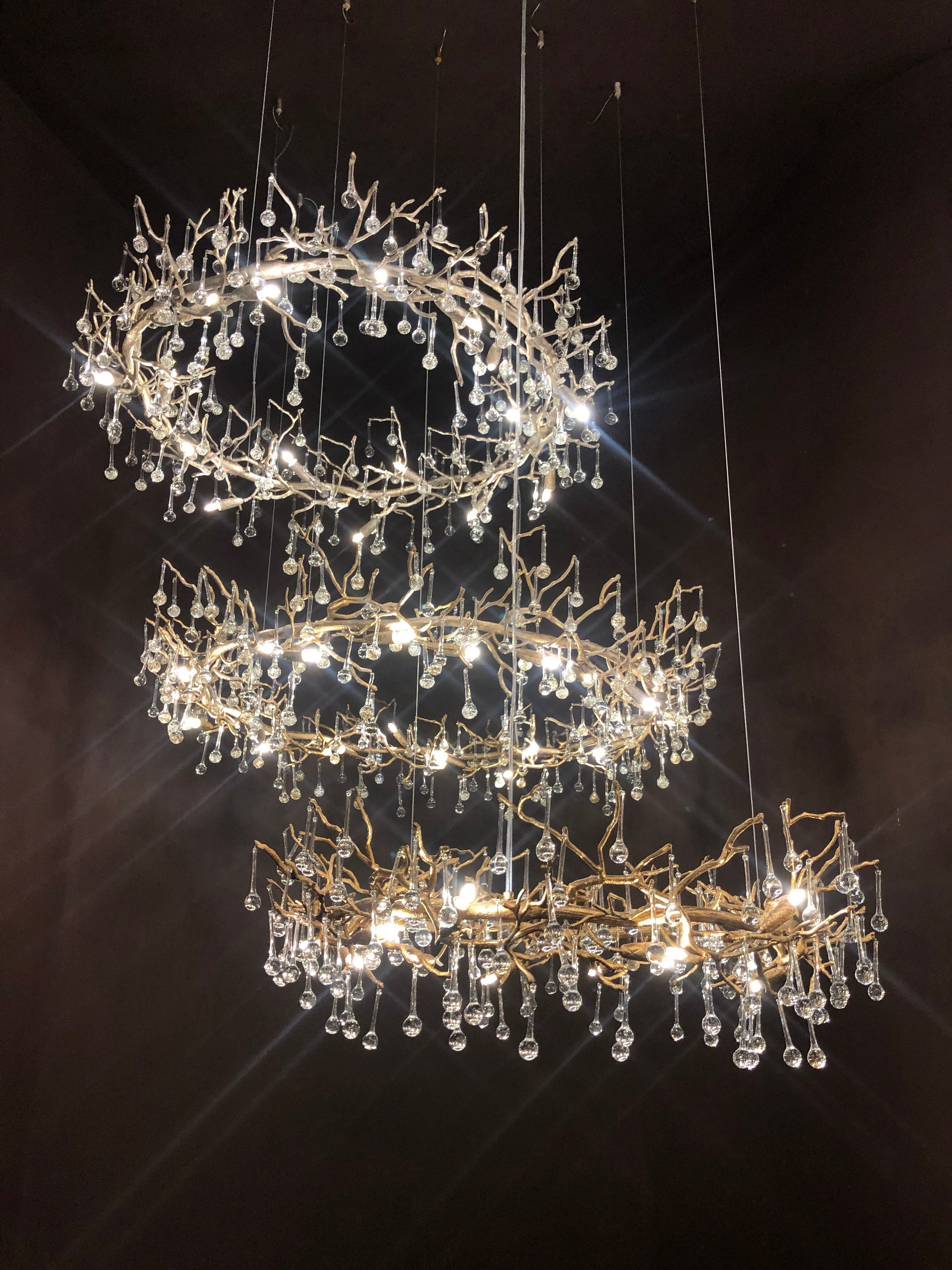 Livio Halo Branching Round Teardrop Chandelier - Italian Concept