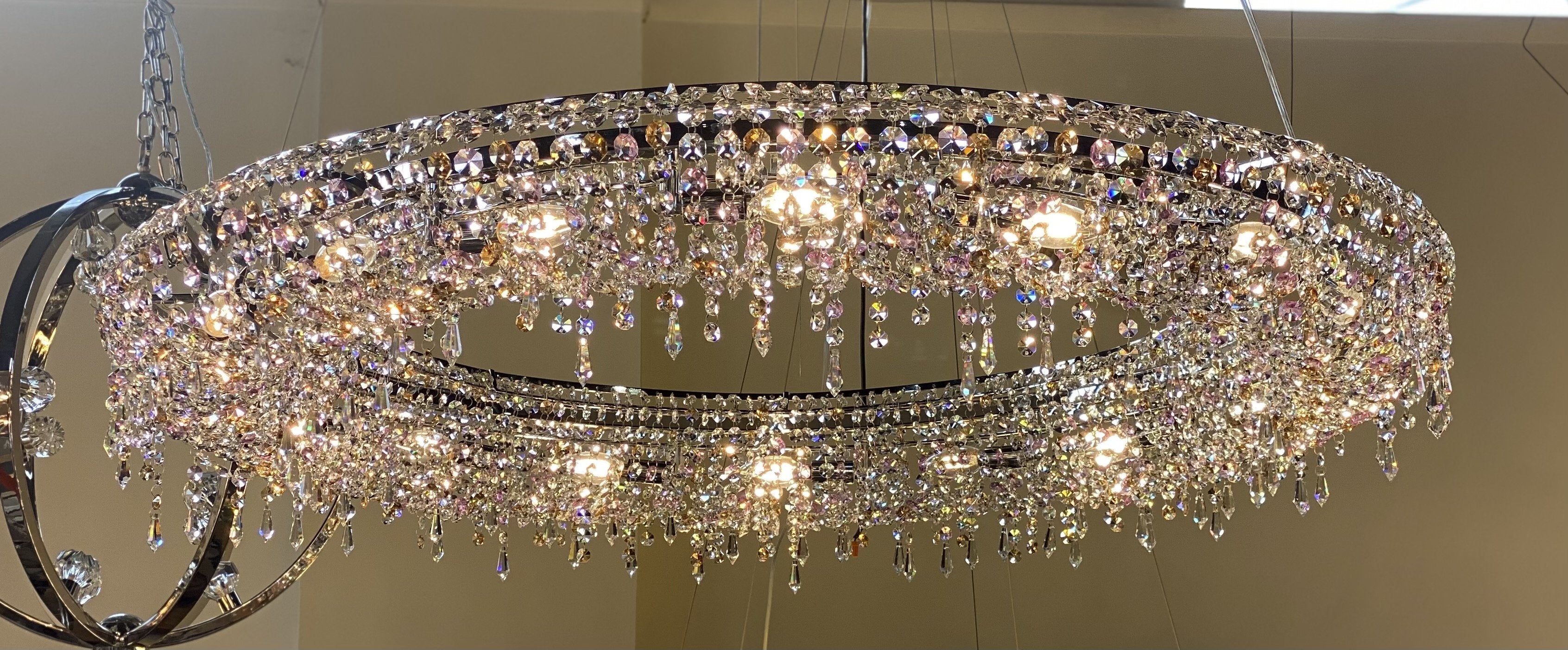 Lucid Halo Round Crystal Ring Chandelier - Italian Concept