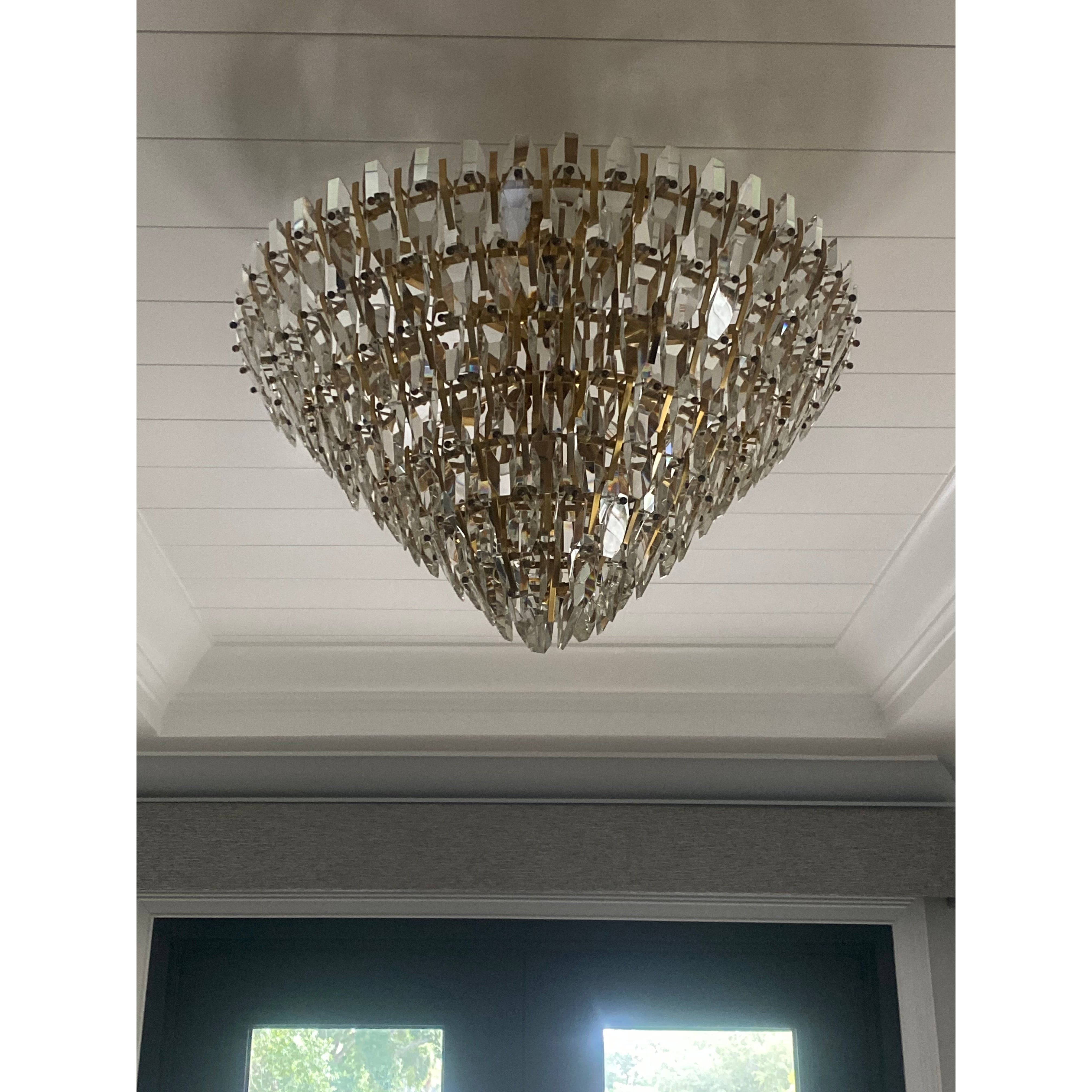 Sol Round Odeon Crystal Tiered Chandelier - Italian Concept