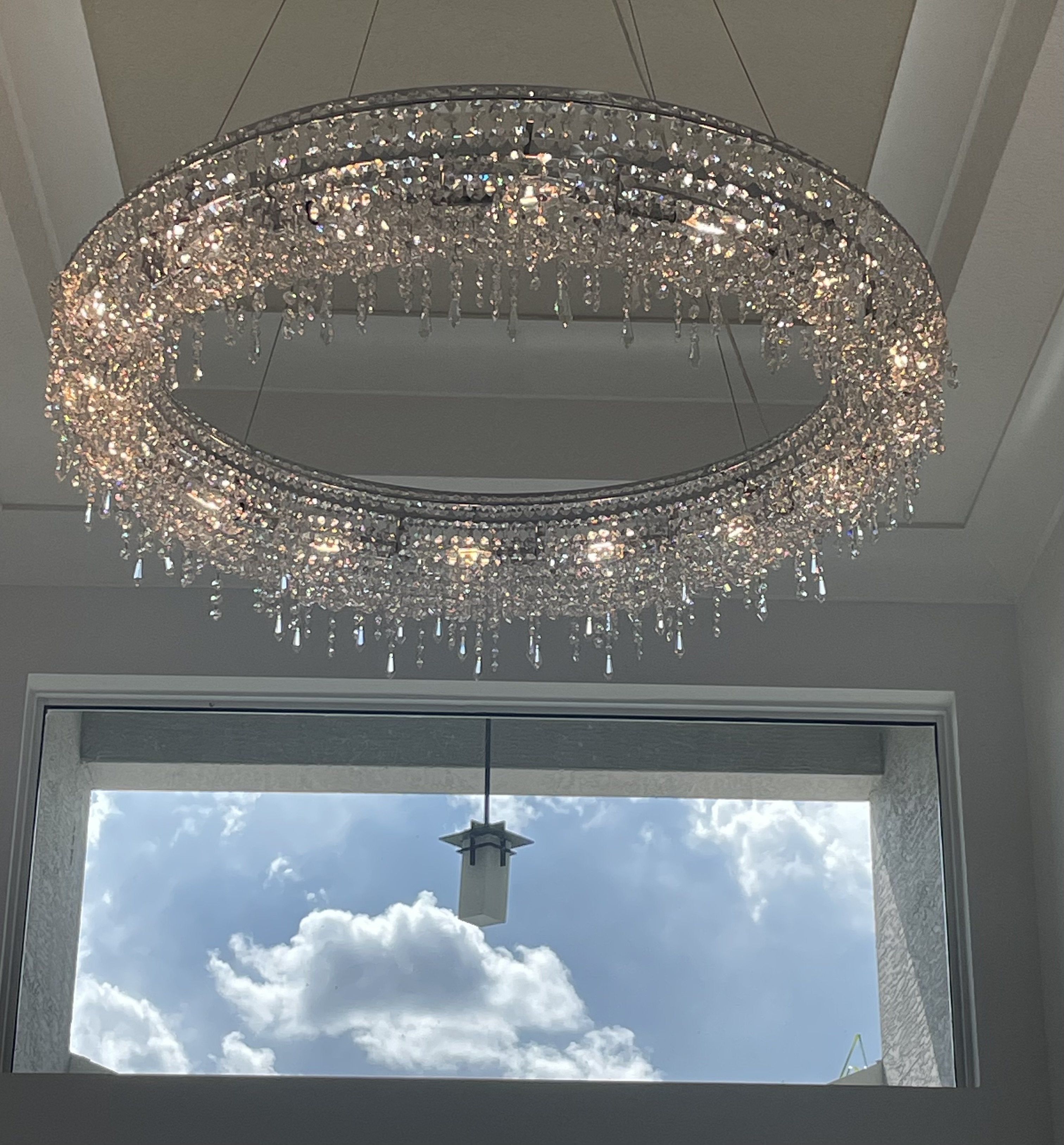 Halo chandelier store crystal