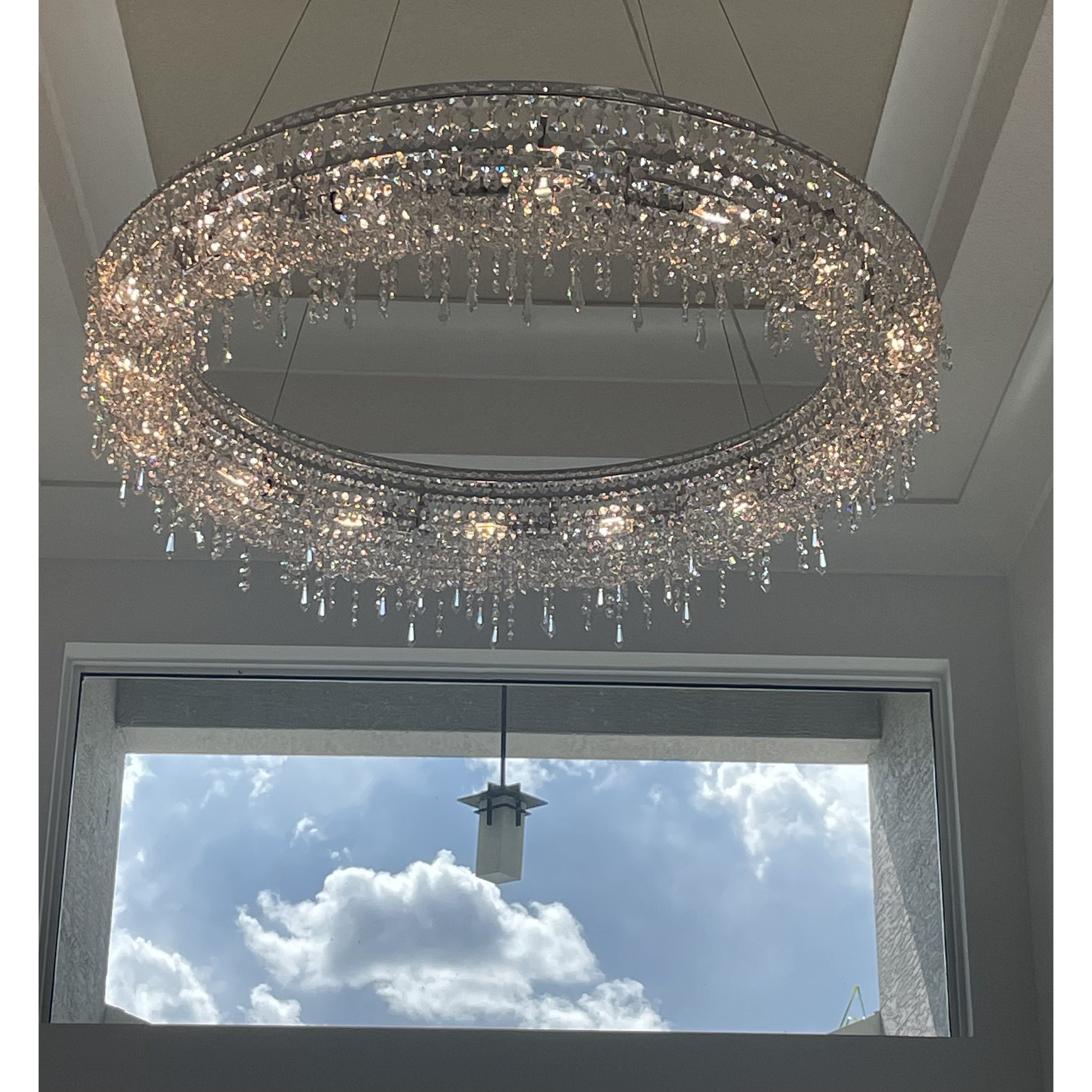 Lucid Halo Round Crystal Ring Chandelier - Italian Concept