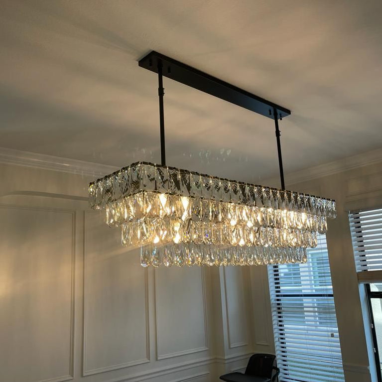 Abrielle Crystal Rectangular Chandelier - Italian Concept