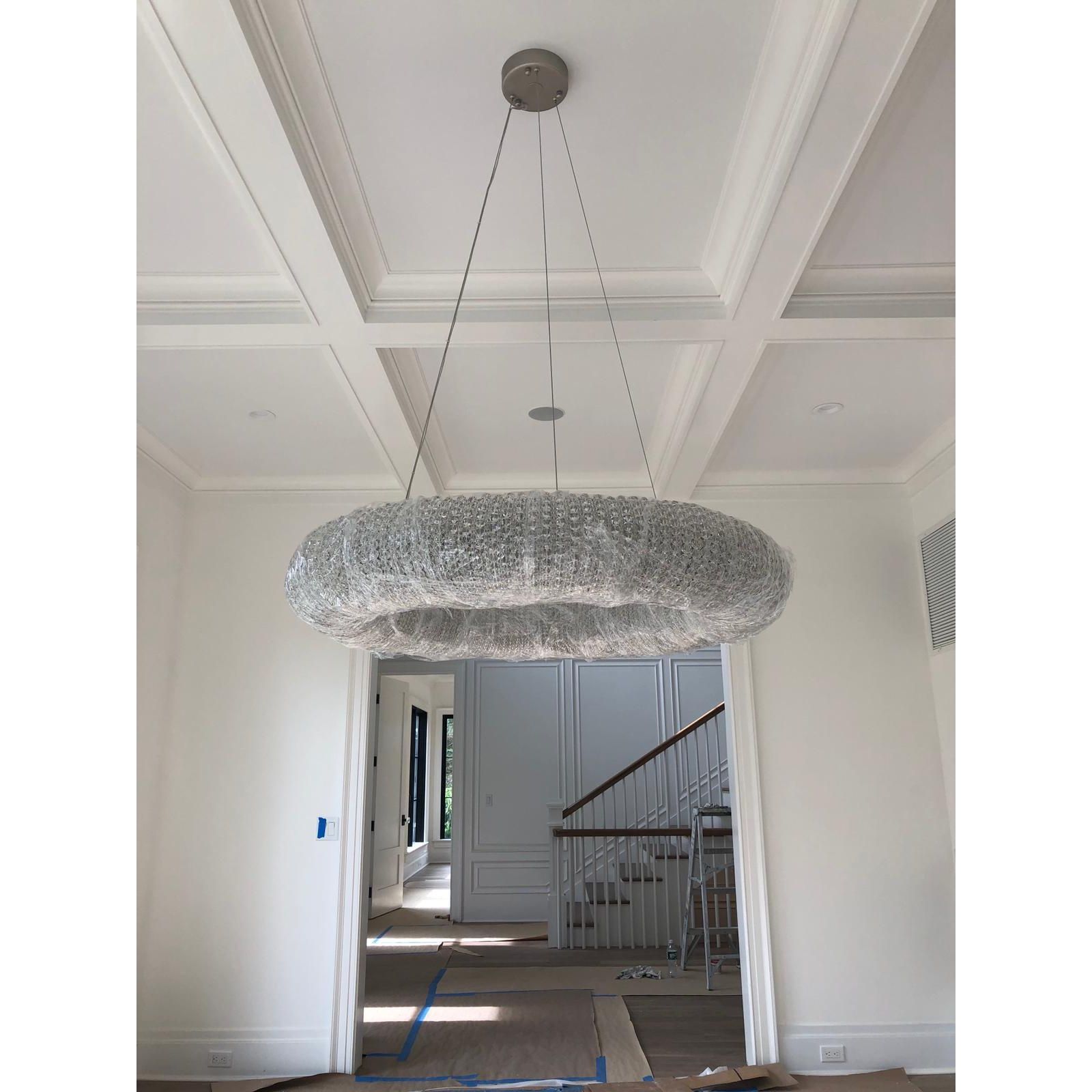 Empire Round Crystal Ring Beaded Chandelier - Italian Concept