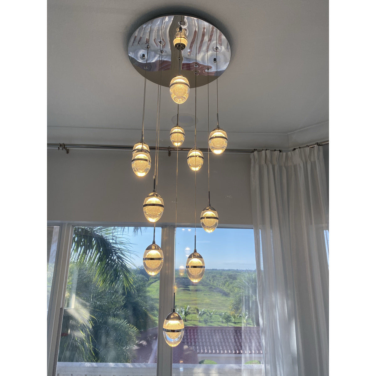Infinity LED Crystal Cluster Bubble Chandelier