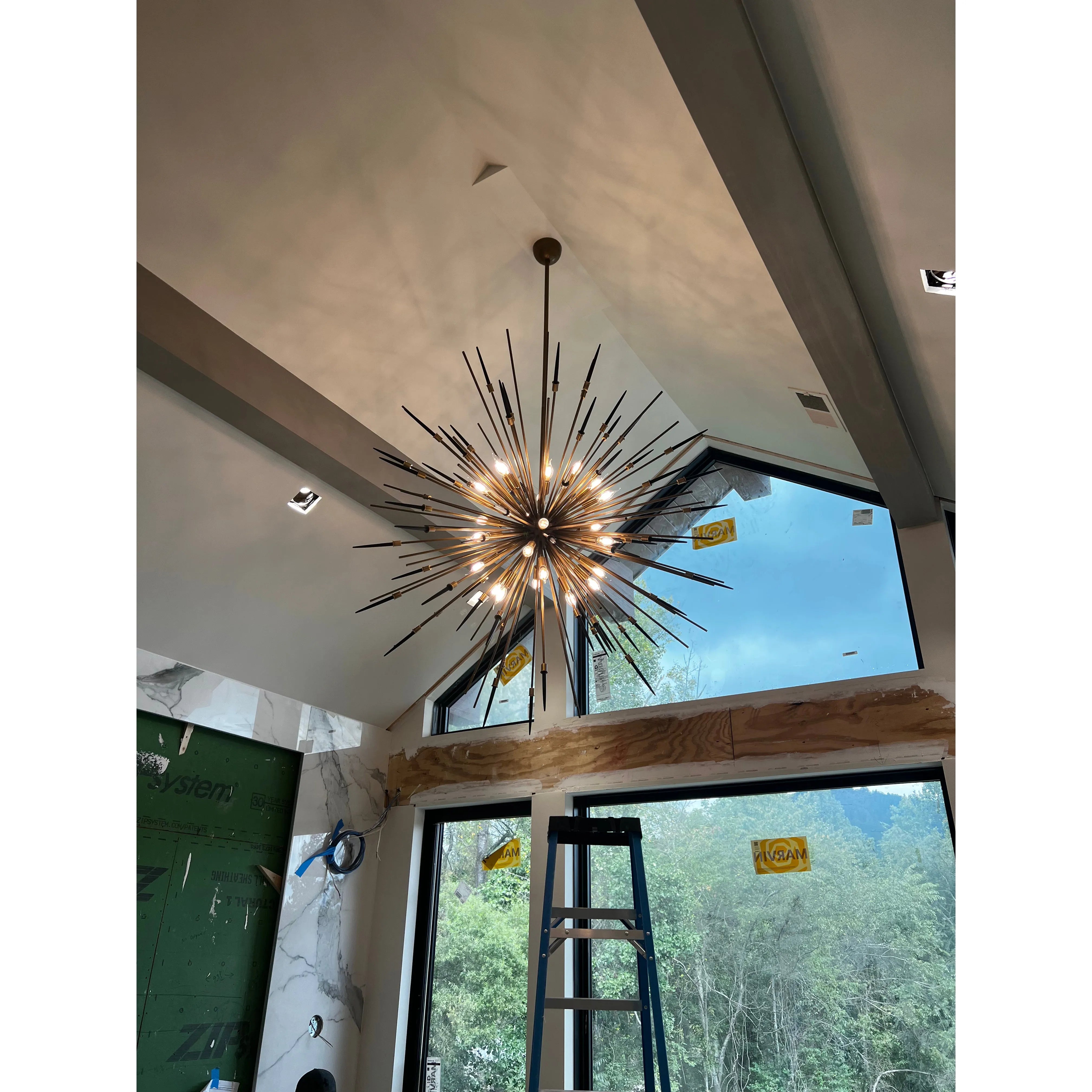 Marble Sputnik Starburst Chandelier - Italian Concept - 