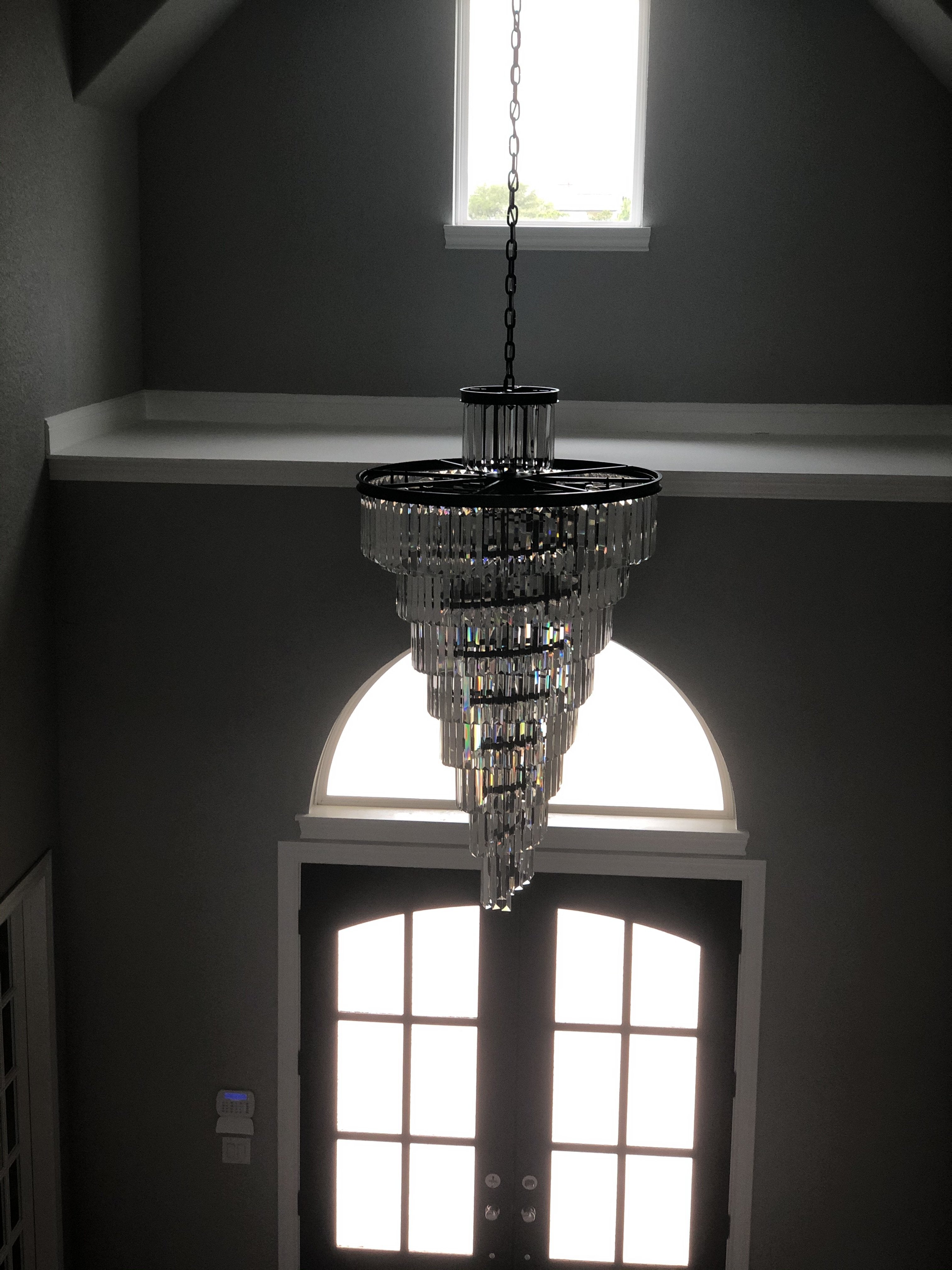 Veccini Odeon Spiral Tiered/ Layered Crystal Fringe Chandelier - Italian Concept