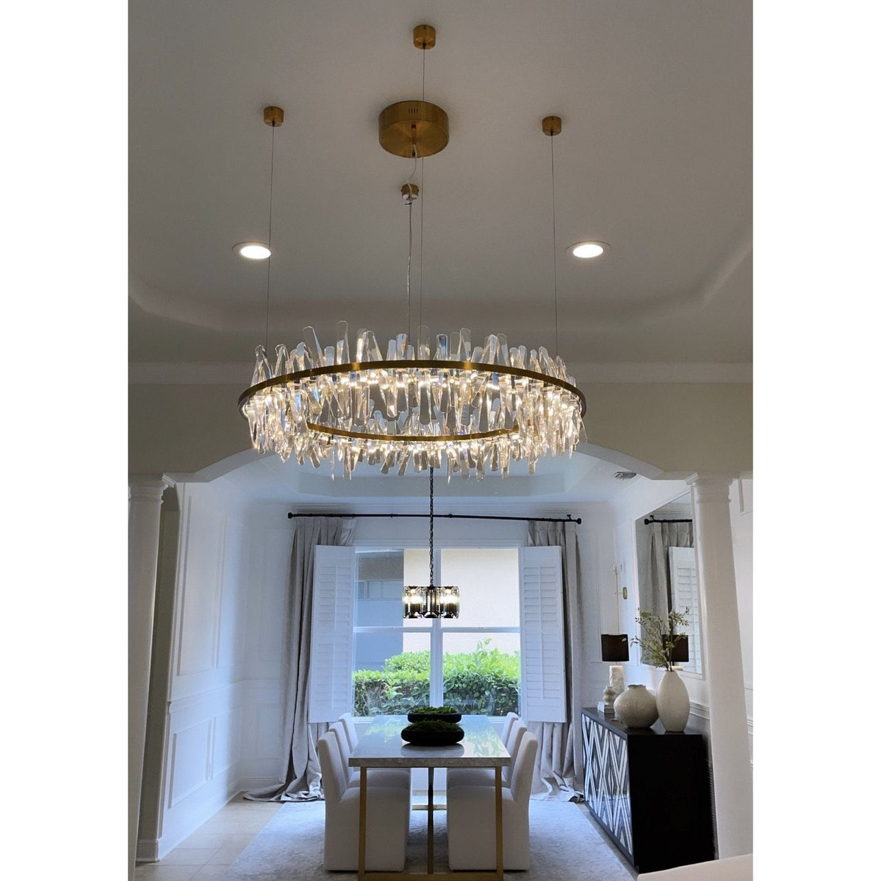 Beneteau Crystal Round Ring LED Chandelier - Italian Concept - 