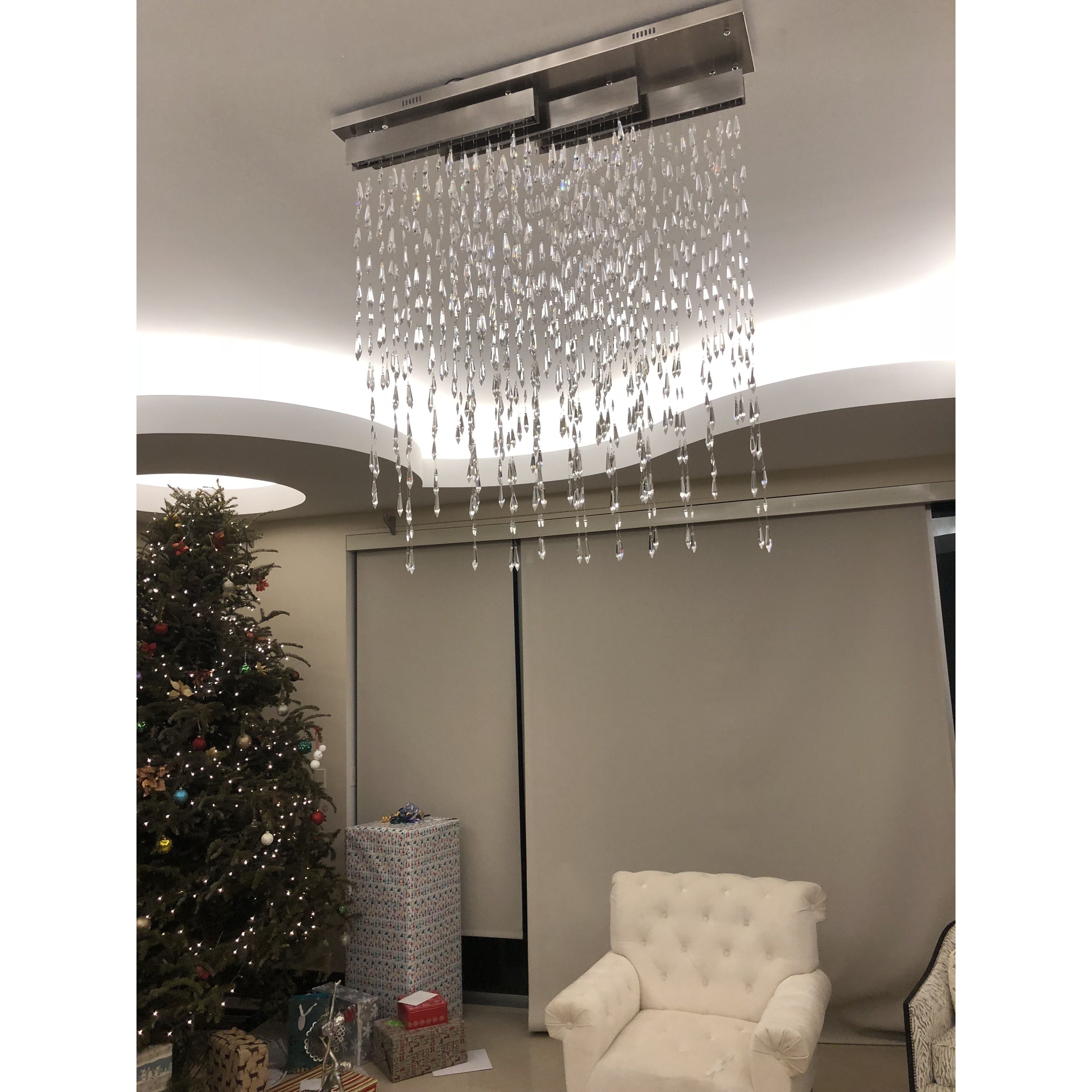 Ice Rainfall Crystal Prism LED Chandelier - Italian Concept