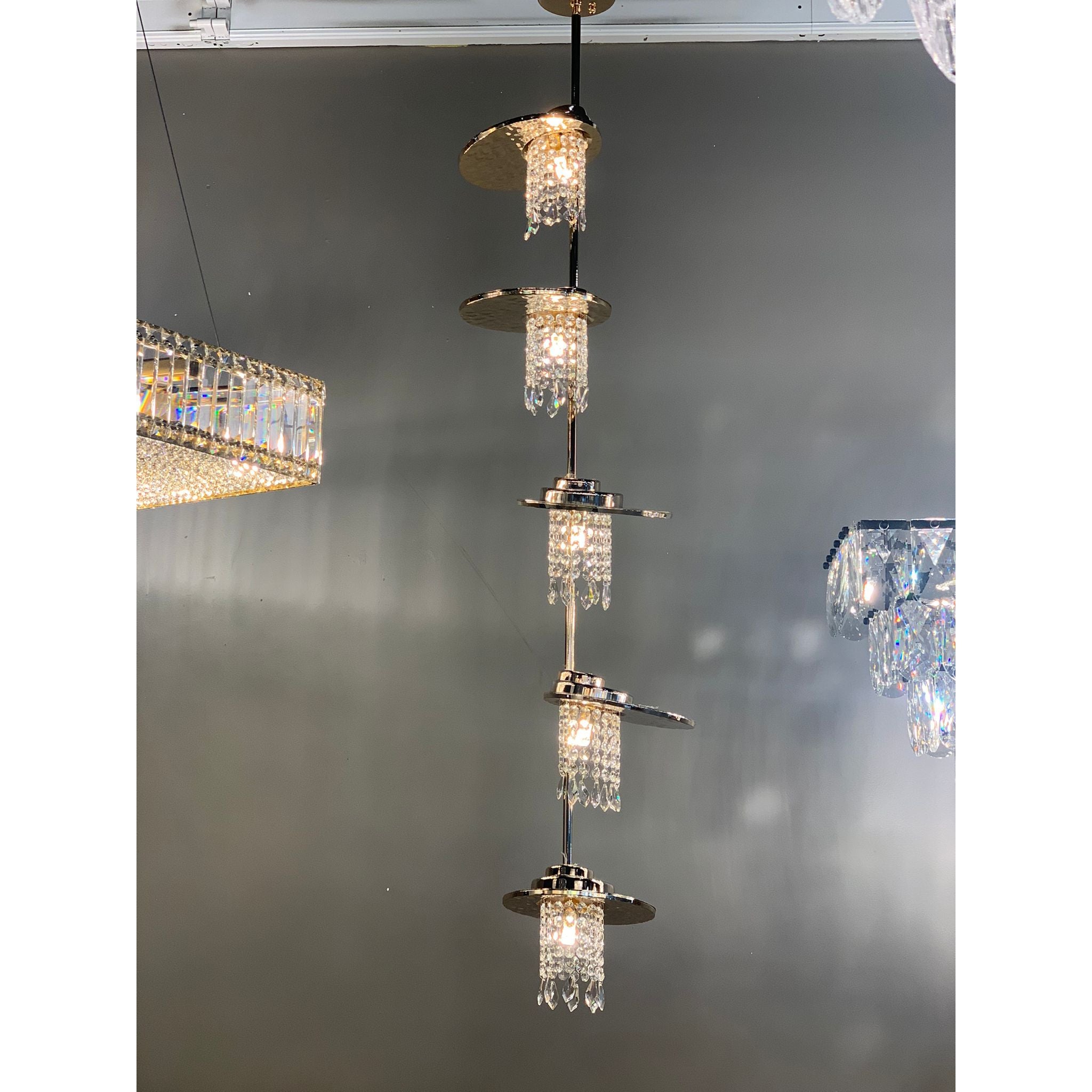 Alena Foyer Crystal Pendant Chandelier 96253/5 - Italian Concept - 