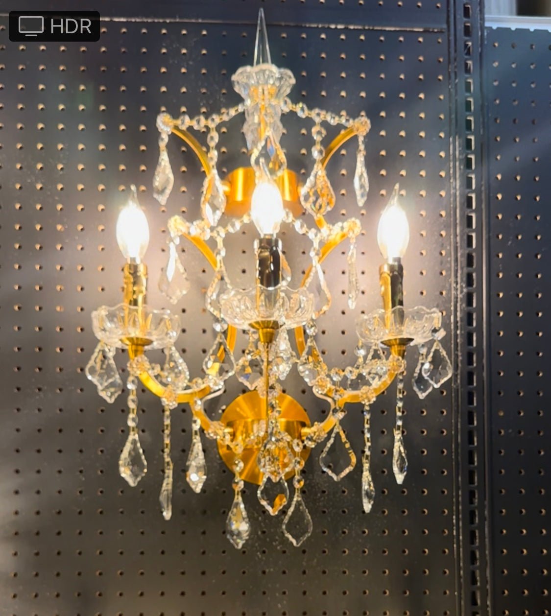 Maria Theresa 3-Light Crystal Shard Sconce - Italian Concept