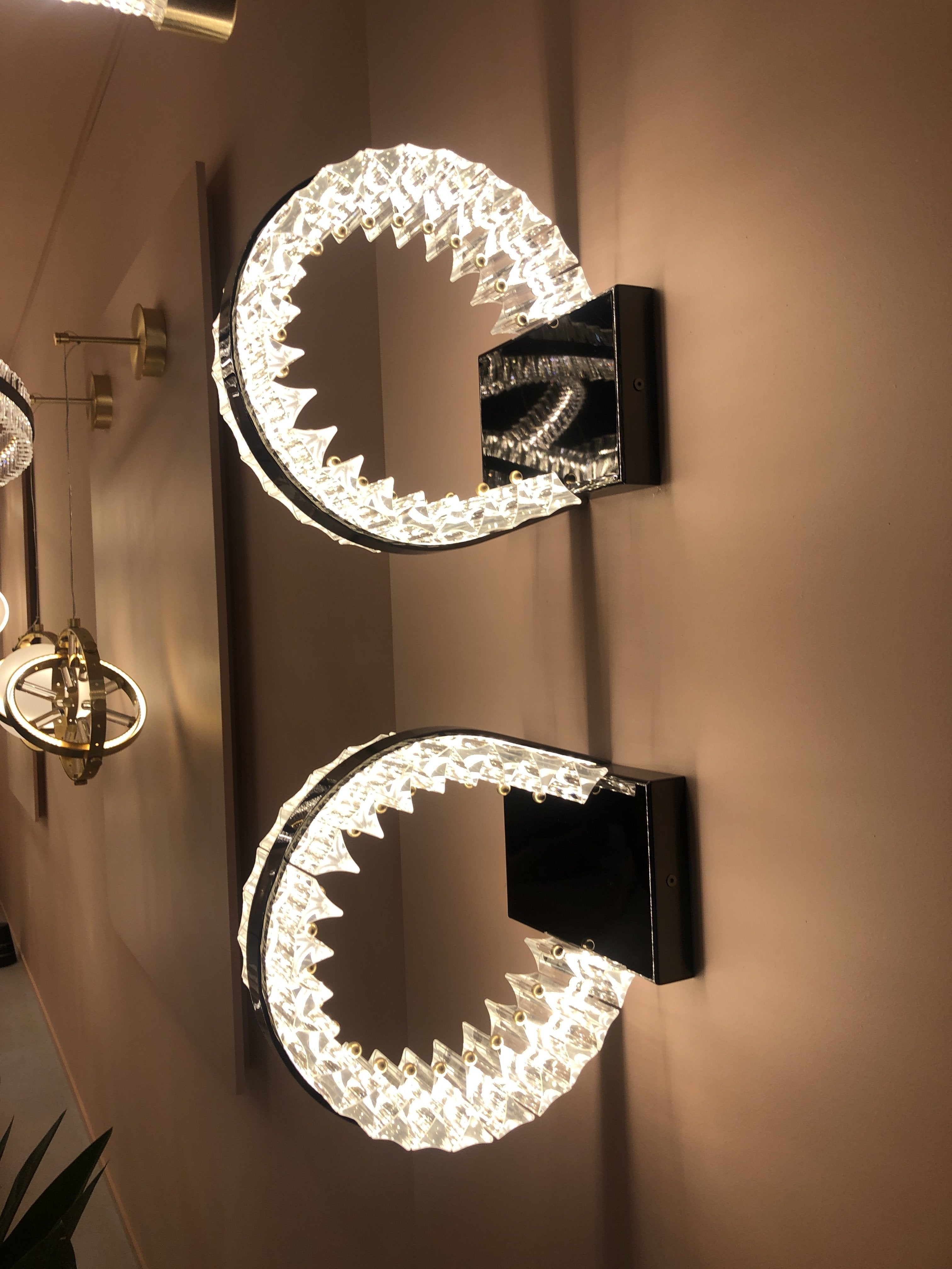Aquinox Crystal Ring LED Sconce - Italian Concept - 