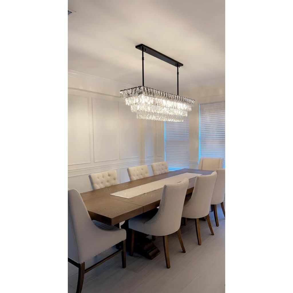 Abrielle Crystal Rectangular Chandelier - Italian Concept