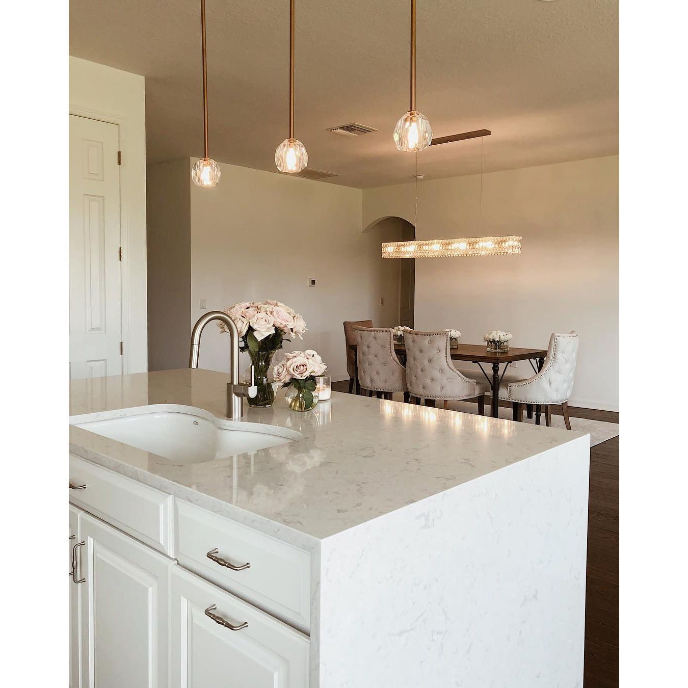 Mia Rectangular 3-Tier Crystal Chandelier - Italian Concept