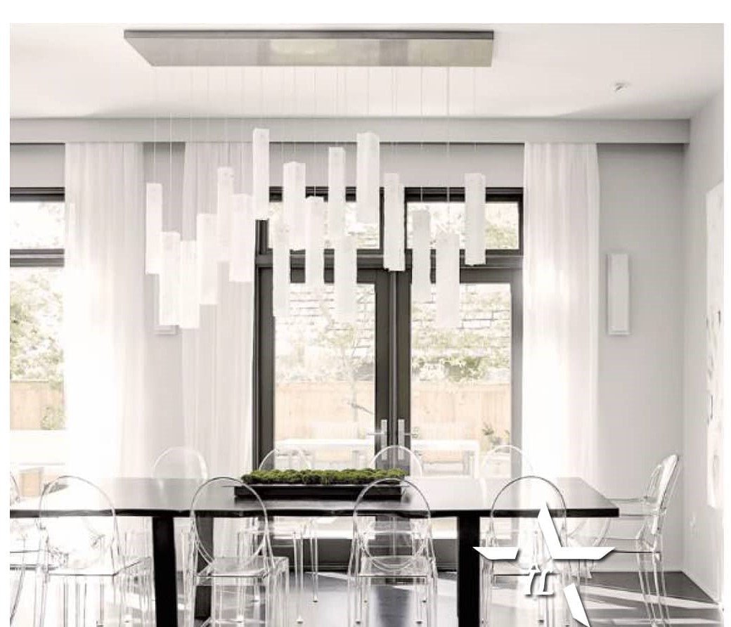 Rain Square Cluster Glass tile Pendant Chandelier - Italian Concept - 