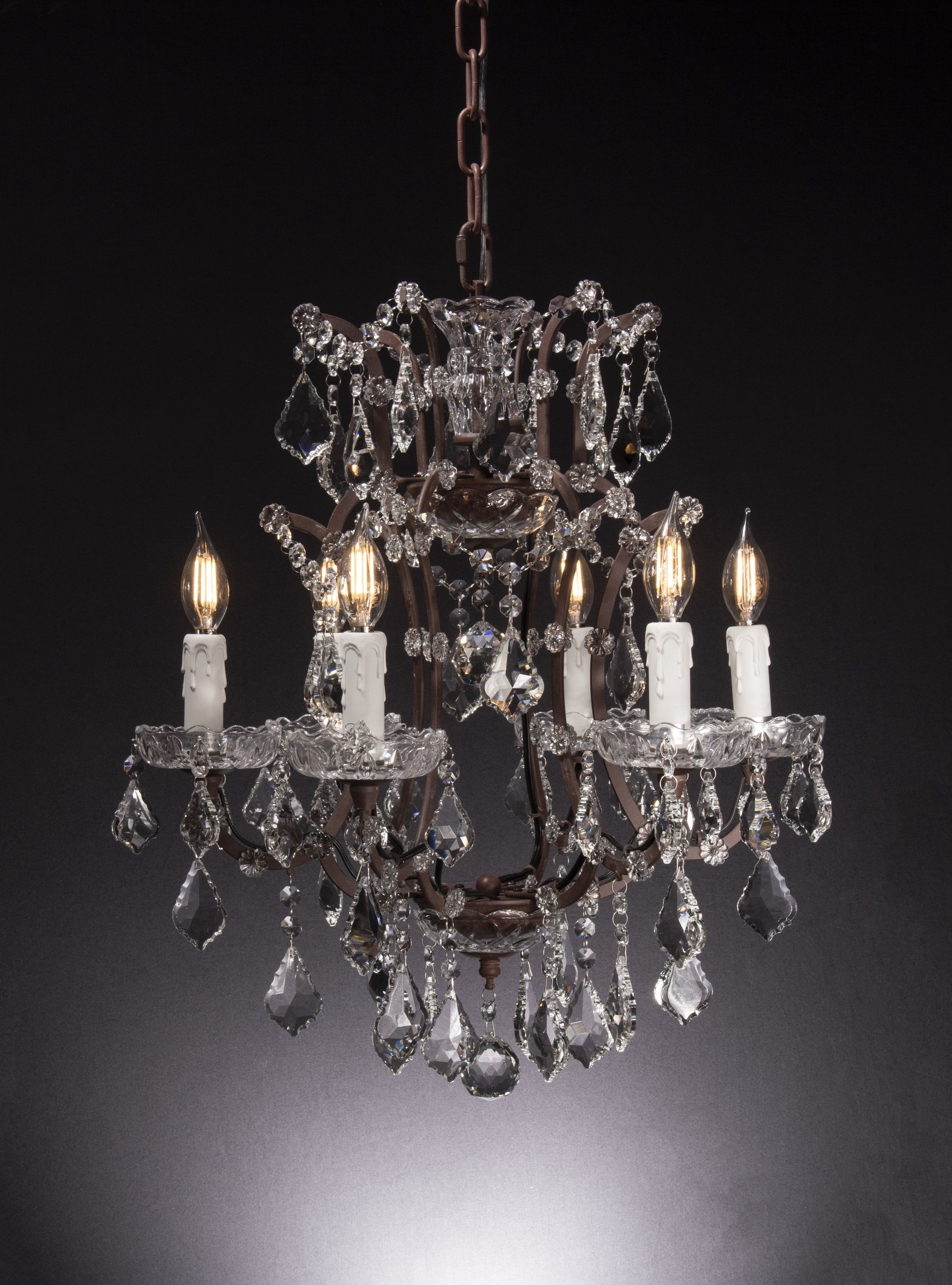 4 Light Maria Theresa Crystal Chandelier - Italian Concept - 