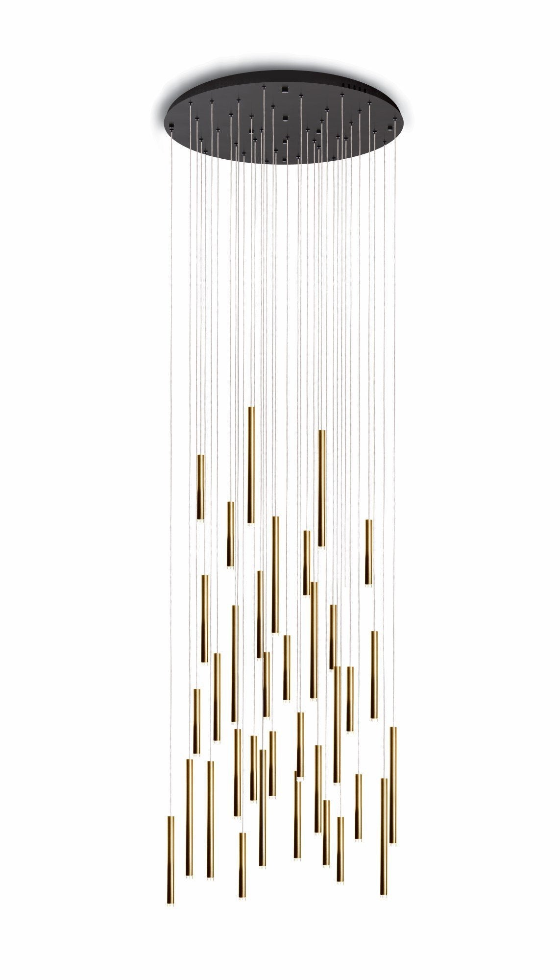 Bellini Round Metal Tubular Pendant Light Chandelier - Italian Concept - 