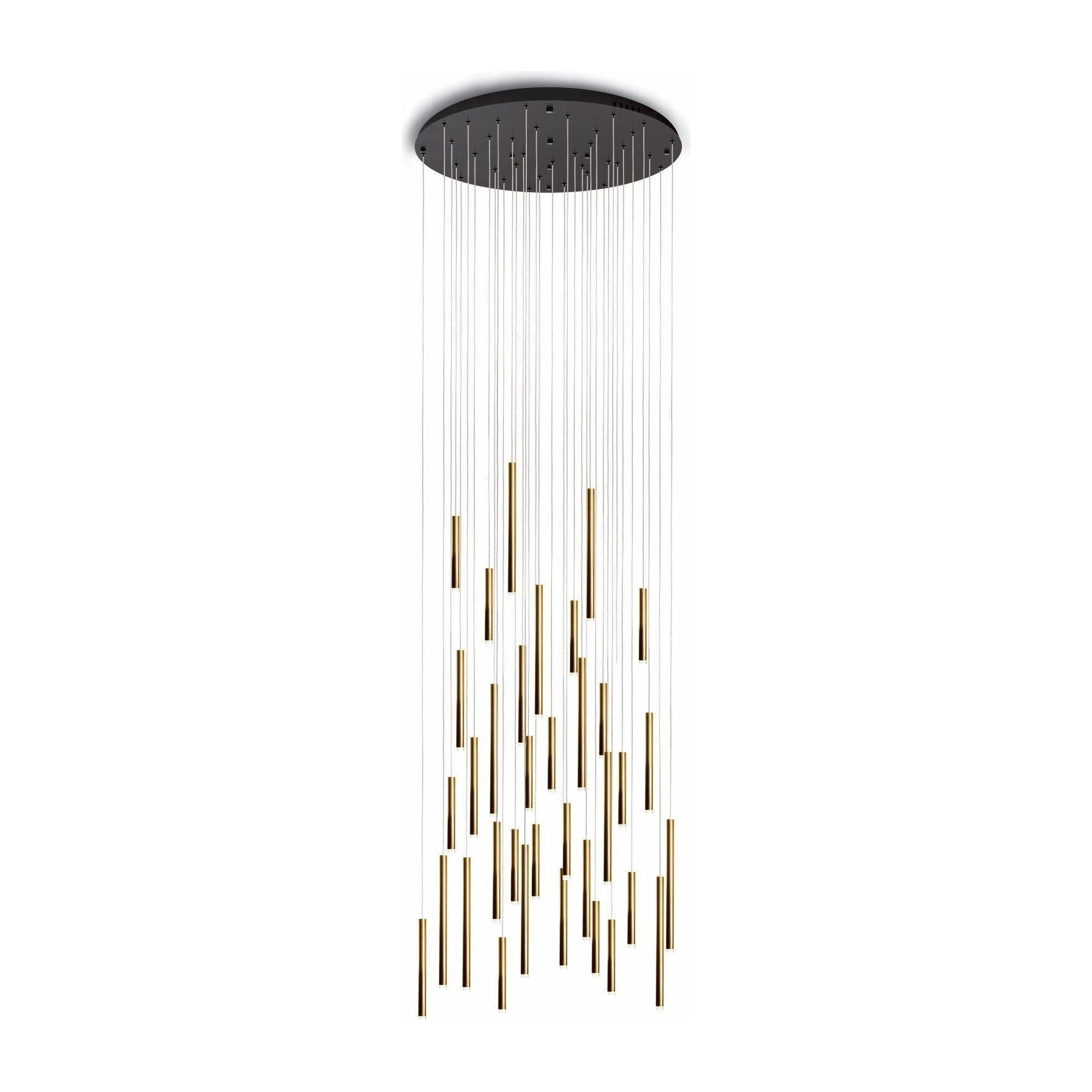 Bellini Round Metal Tubular Pendant Light Chandelier - Italian Concept - 