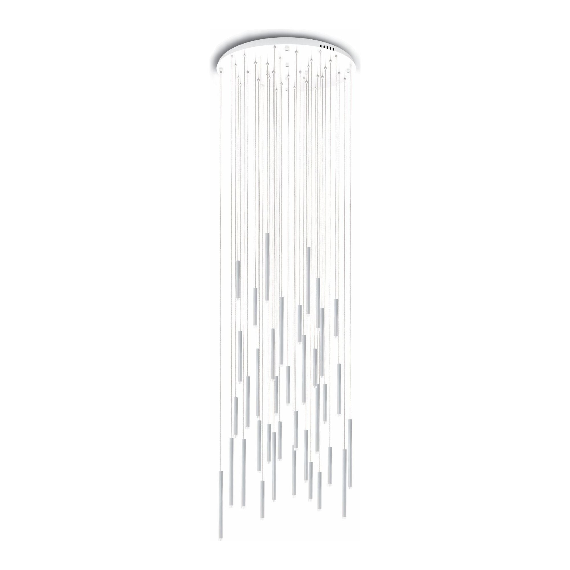 Bellini Round Metal Tubular Pendant Light Chandelier - Italian Concept - 