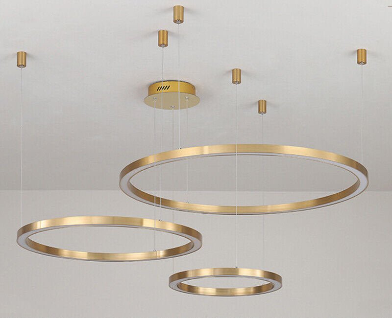 Liana Round 4-Ring Cascade LED Chandelier - Italian Concept