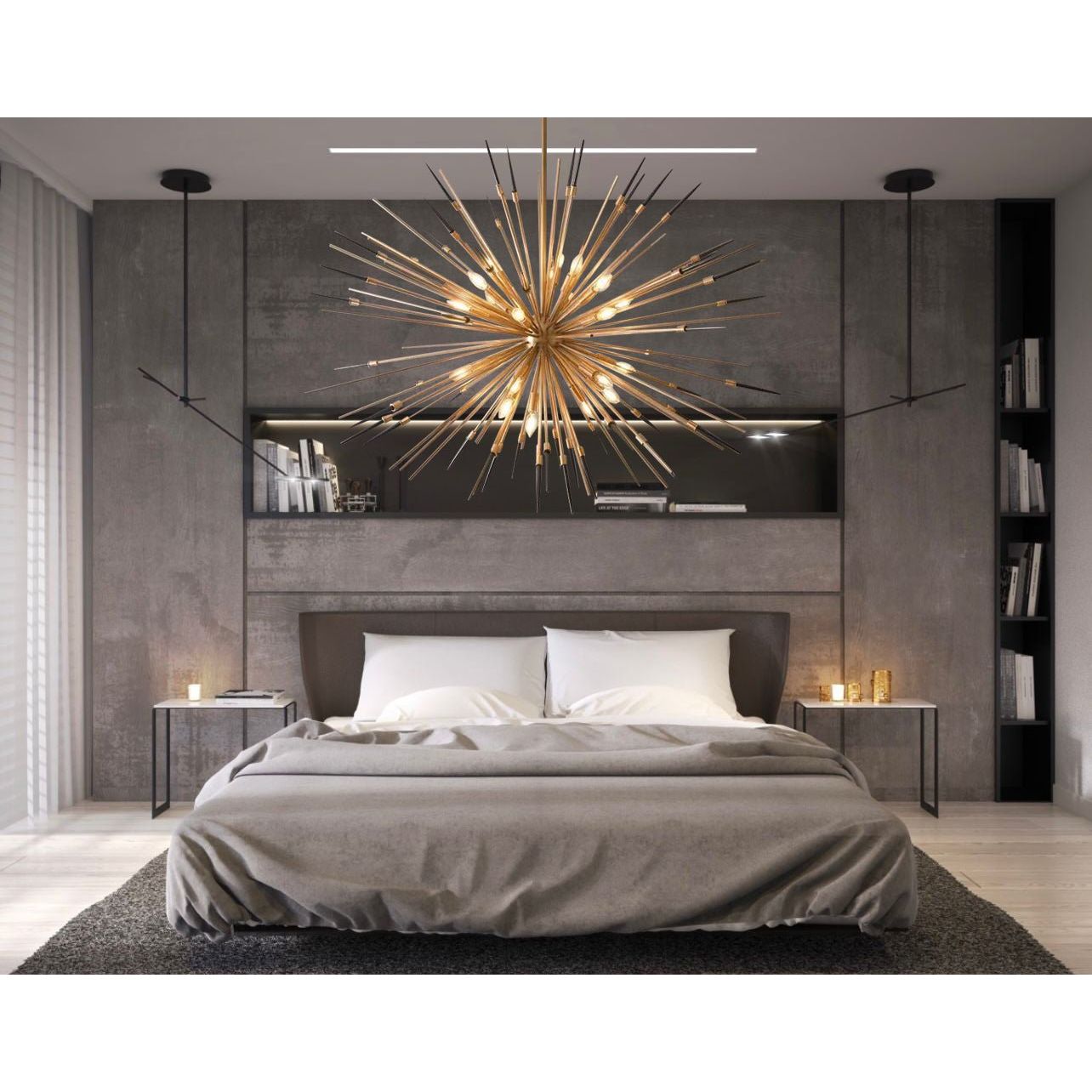 Marble Sputnik Starburst Chandelier - Italian Concept - Size