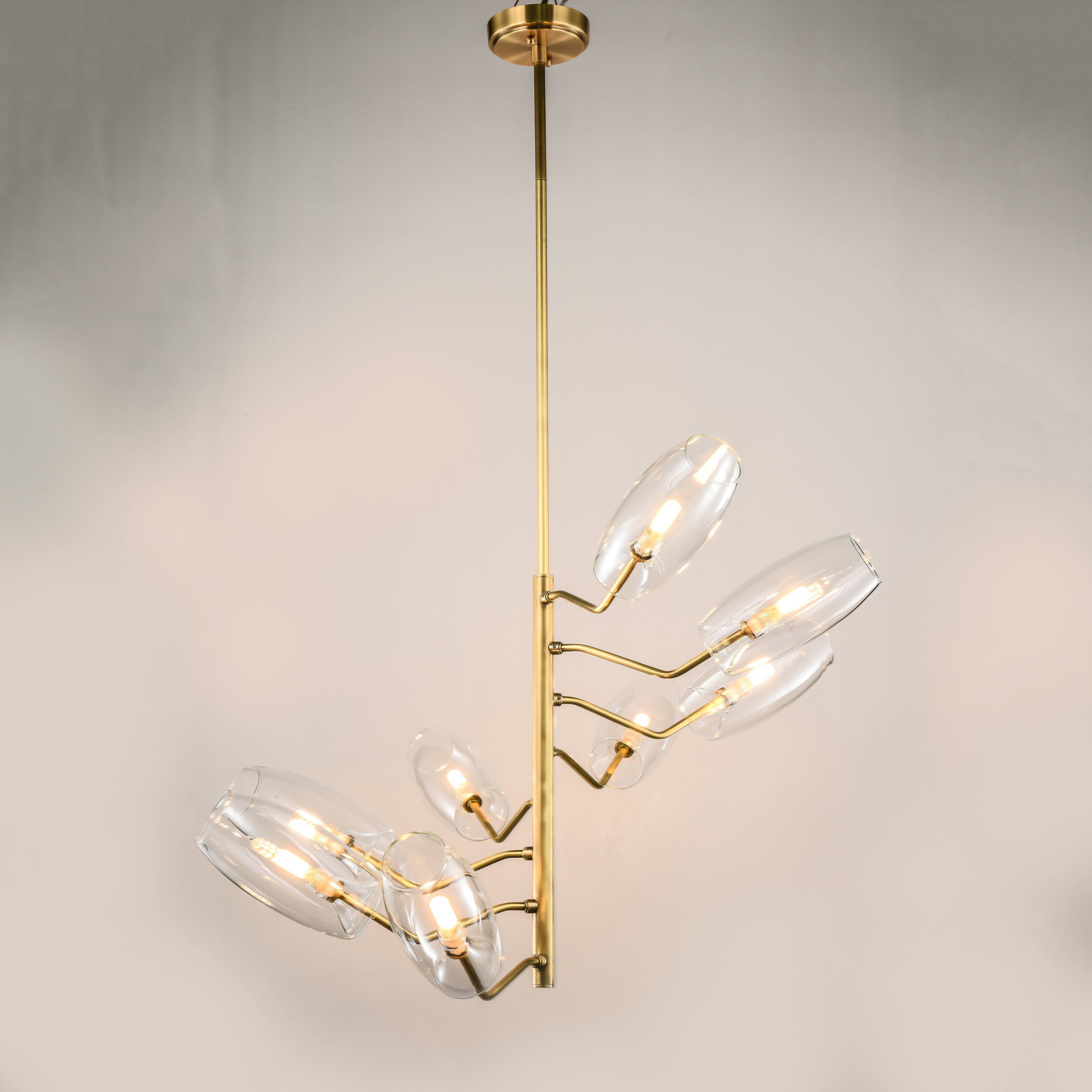 Amira Spiral Branching Glass Globe Chandelier - Italian Concept - 