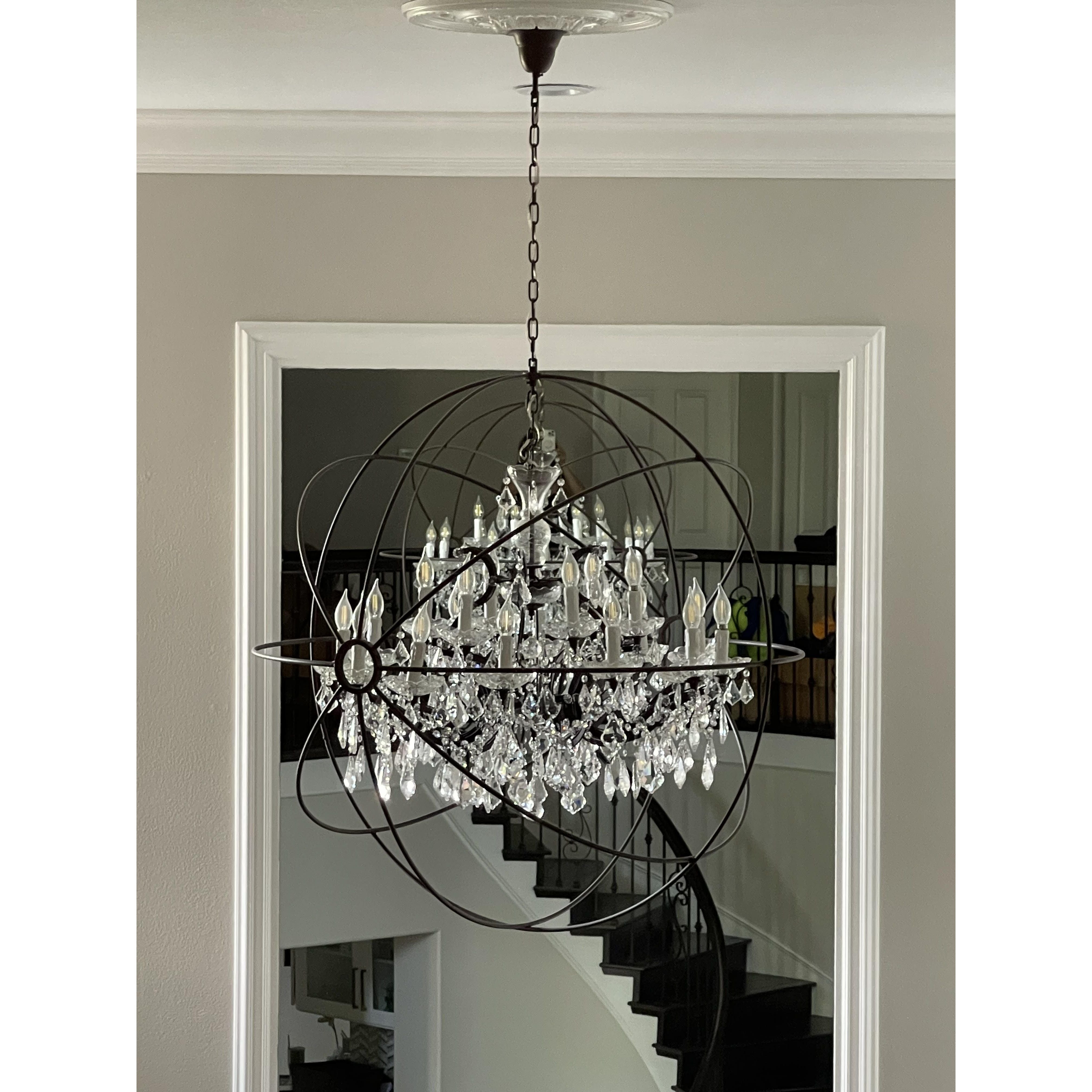 MN Iron Orb Crystal Chandelier - Italian Concept