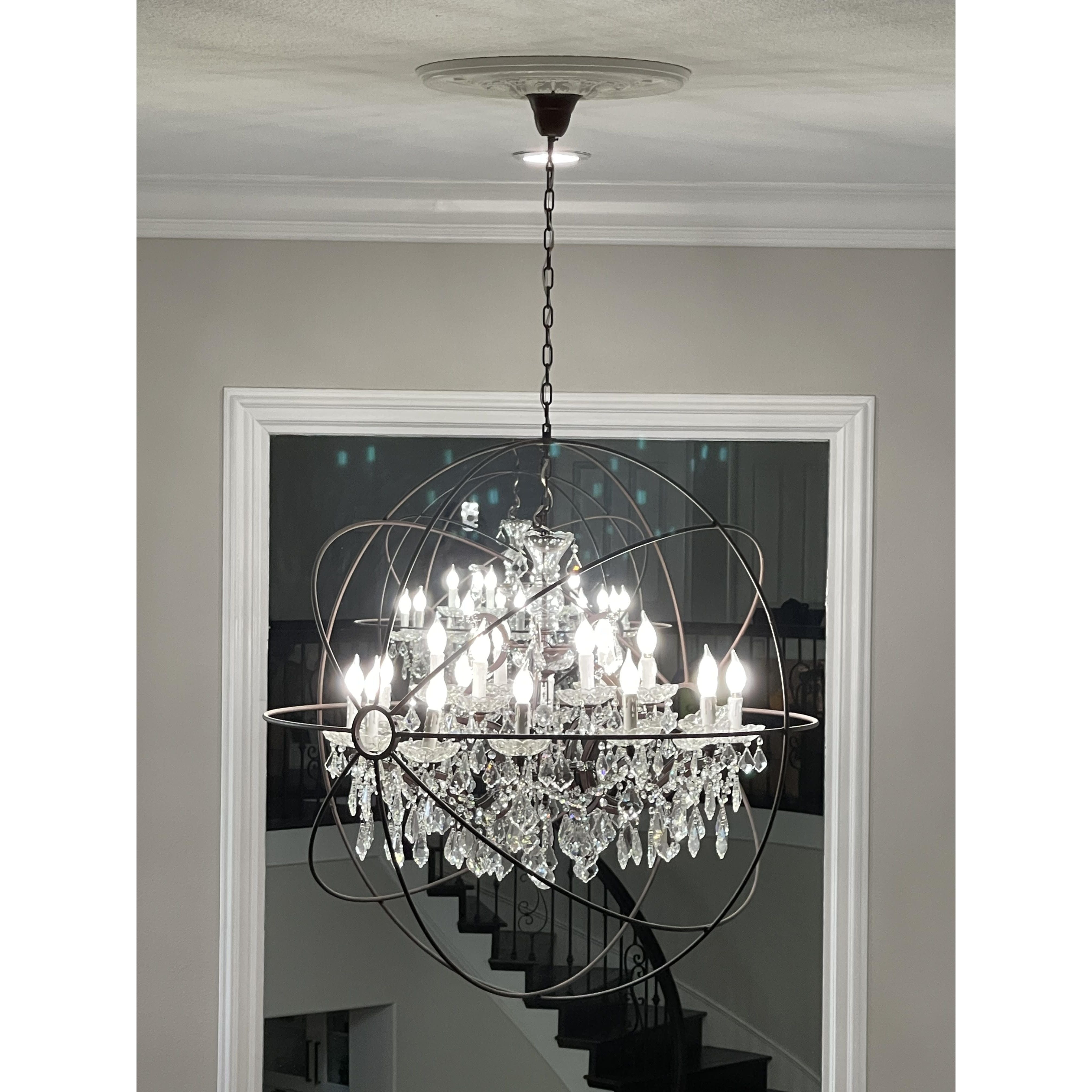 MN Iron Orb Crystal Chandelier - Italian Concept